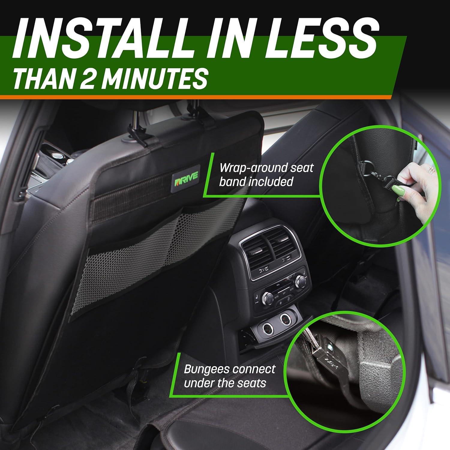 Protectores de Respaldo de Asiento Auto Drive - 2 Paquete Negro