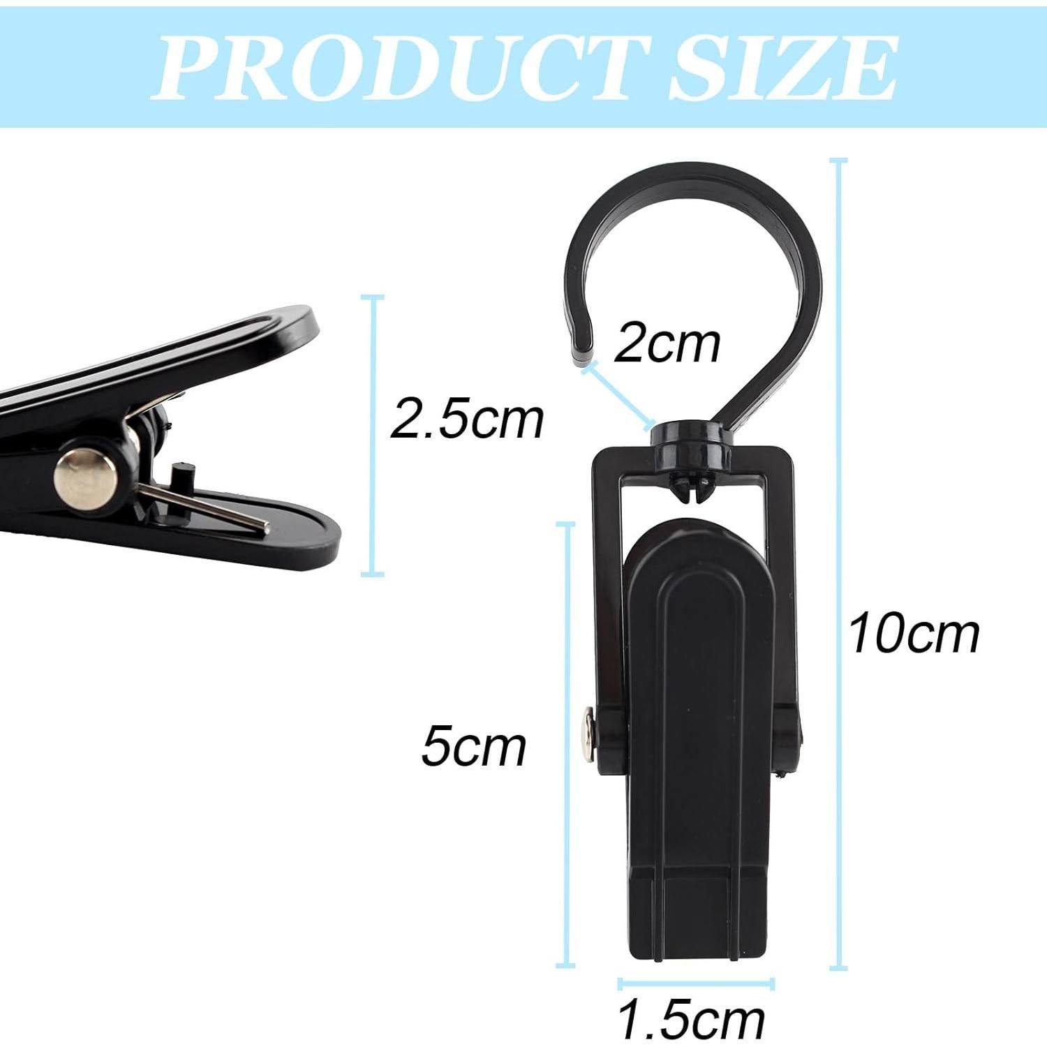 Ganchos de Lavandería VinBee 20 Pcs Plástico Negro 10.5 cm