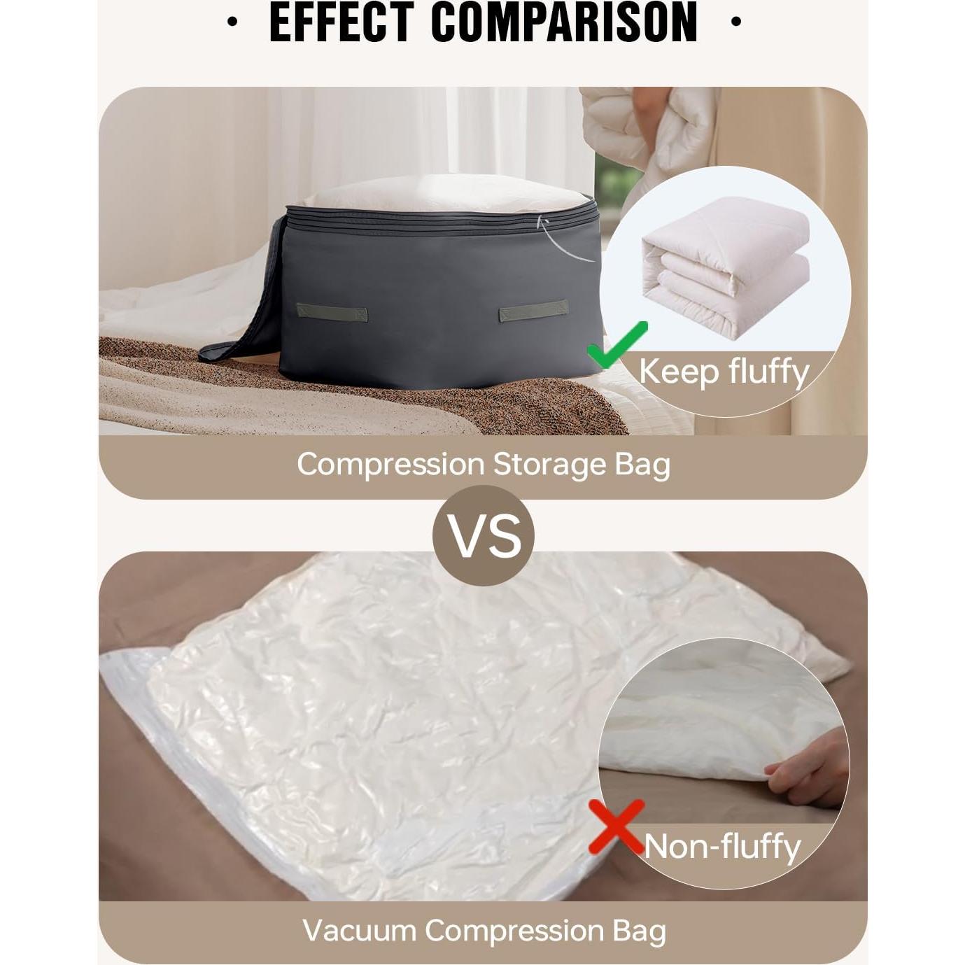 Bolsas de Almacenamiento de Edredones EACHY 2 Pzas XXL/XXXL