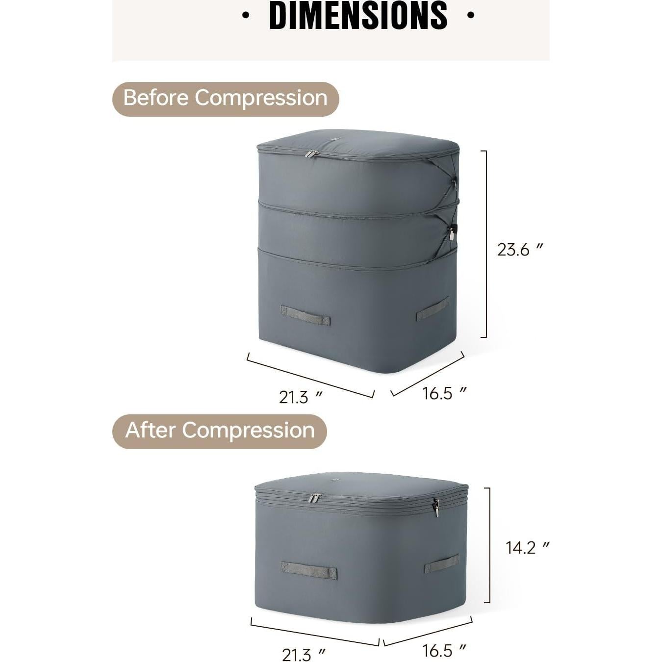 Bolsas de Almacenamiento de Edredones EACHY 2 Pzas XXL/XXXL