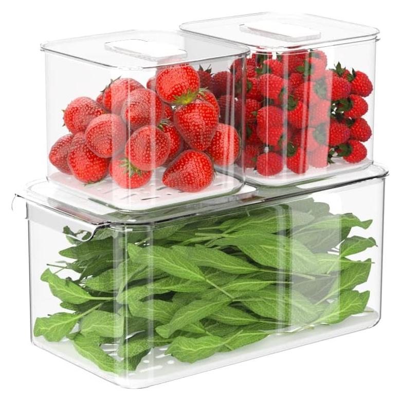 SANNO Juego de 3 Contenedores de Almacenamiento 7L y 2L