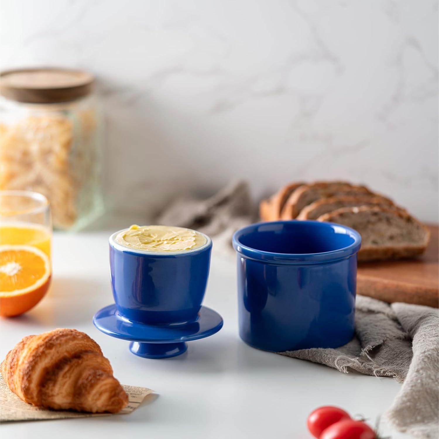 Tazón de Mantequilla Cerámica Husfunov Azul Oscuro 0.75 kg