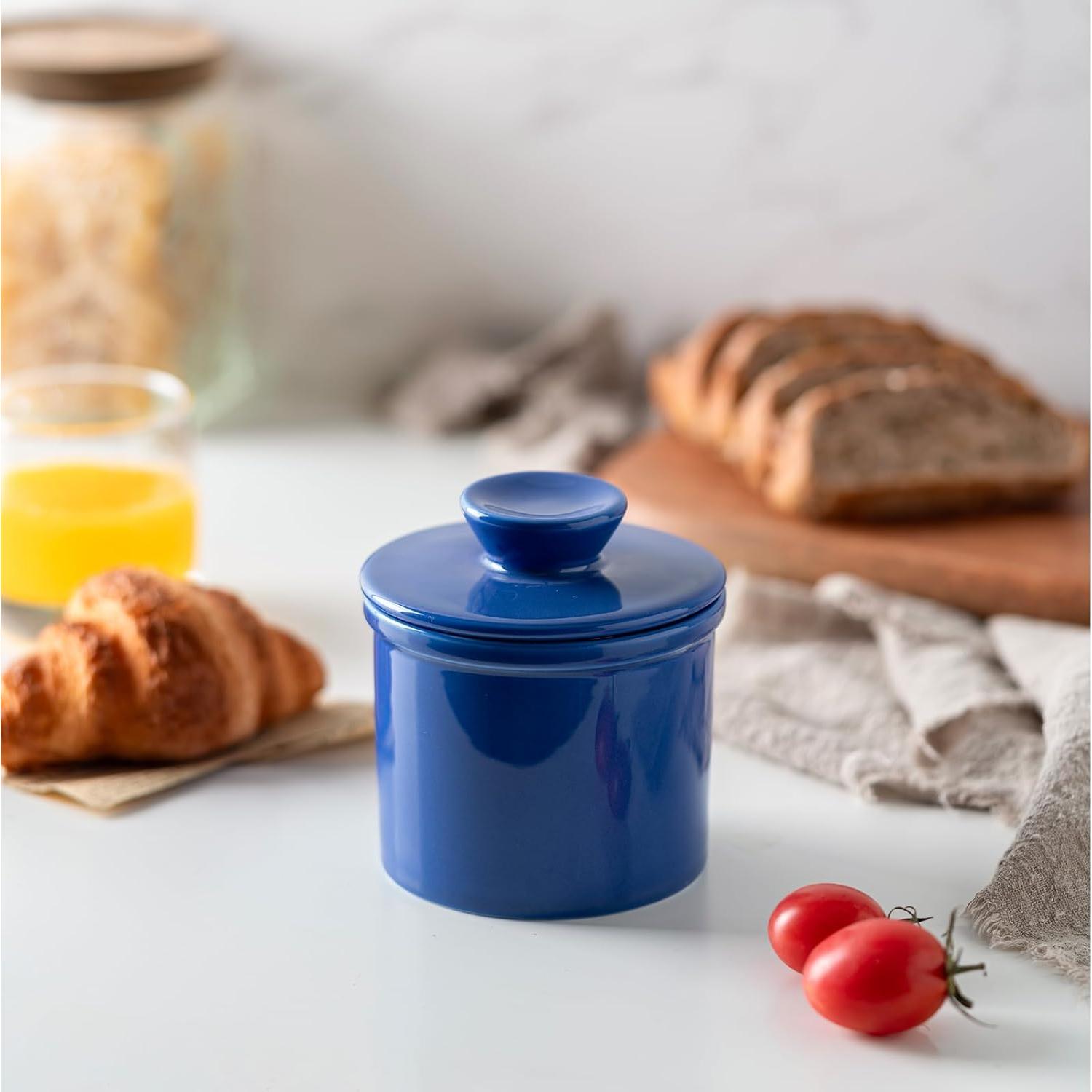 Tazón de Mantequilla Cerámica Husfunov Azul Oscuro 0.75 kg