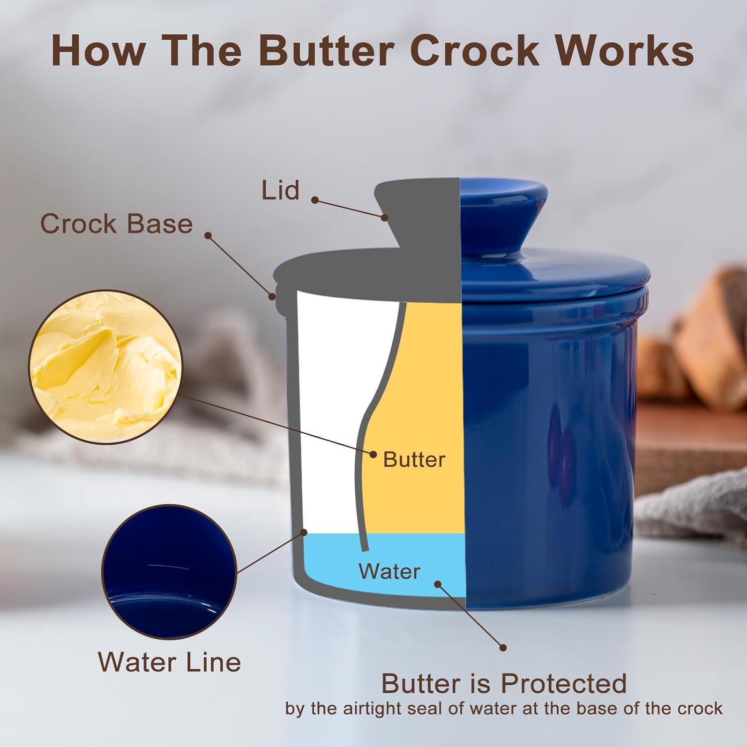 Tazón de Mantequilla Cerámica Husfunov Azul Oscuro 0.75 kg