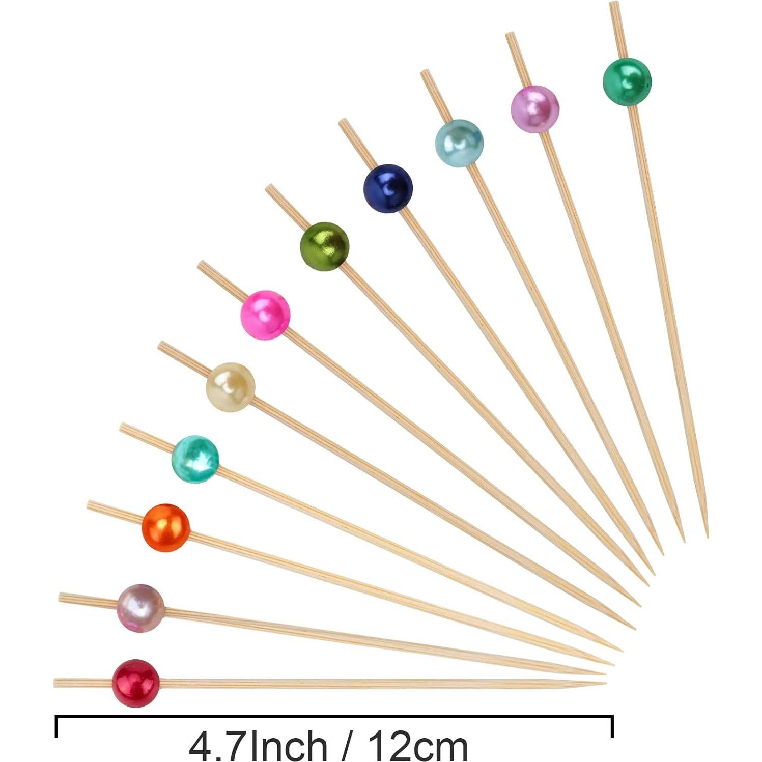 100 Palillos de Cóctel DecorWoo 11.9 cm Multicolor para Fiesta