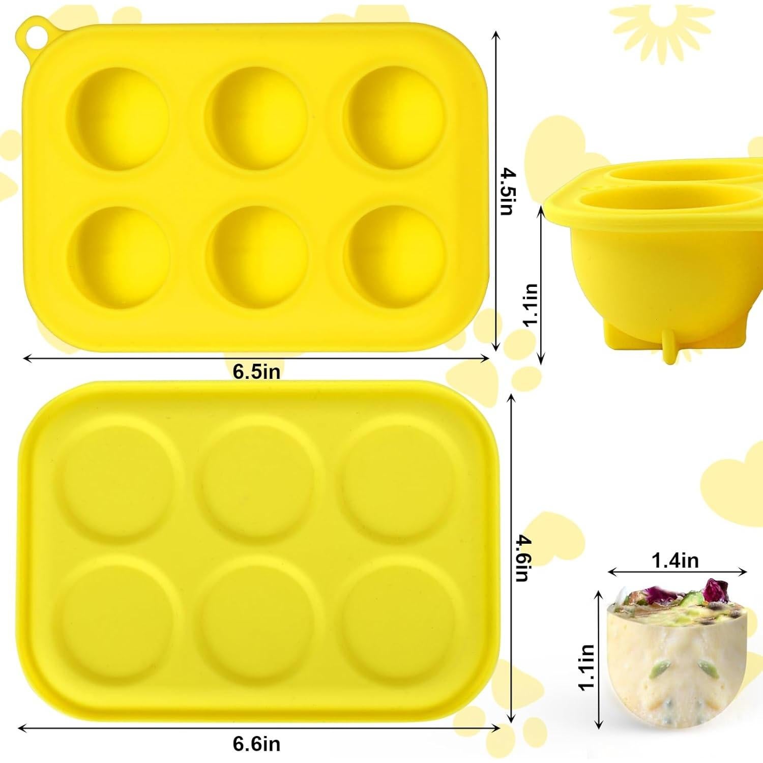 Moldes de golosinas para perros BABORUI 6 cavidades silicona