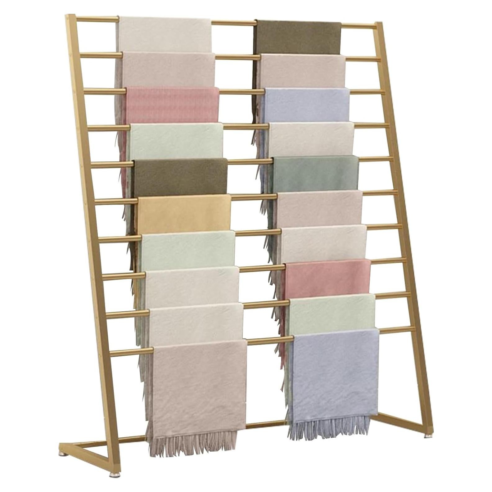 Organizador de Bufandas BIFCIOFH de Metal 10 Niveles Dorado