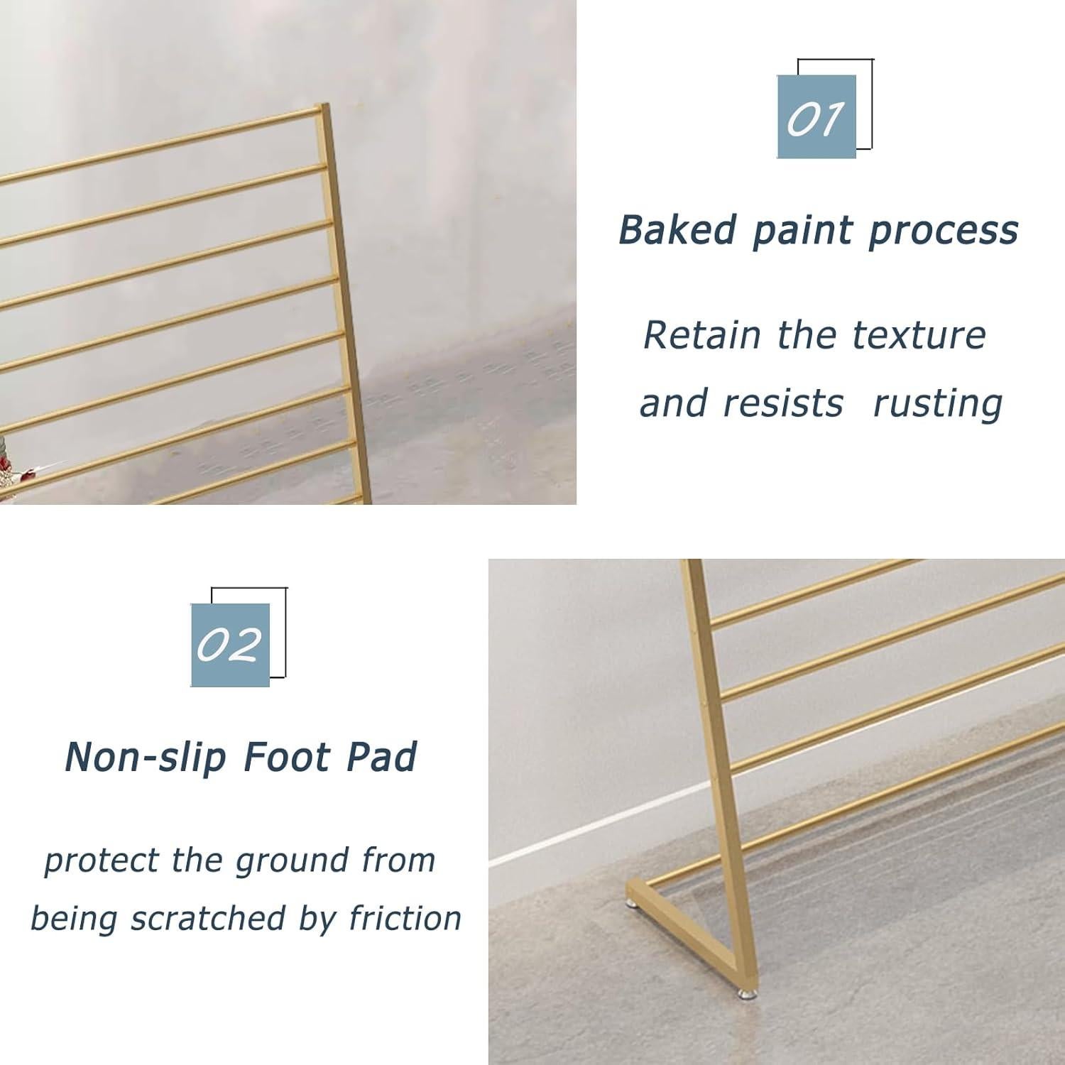 Organizador de Bufandas BIFCIOFH de Metal 10 Niveles Dorado