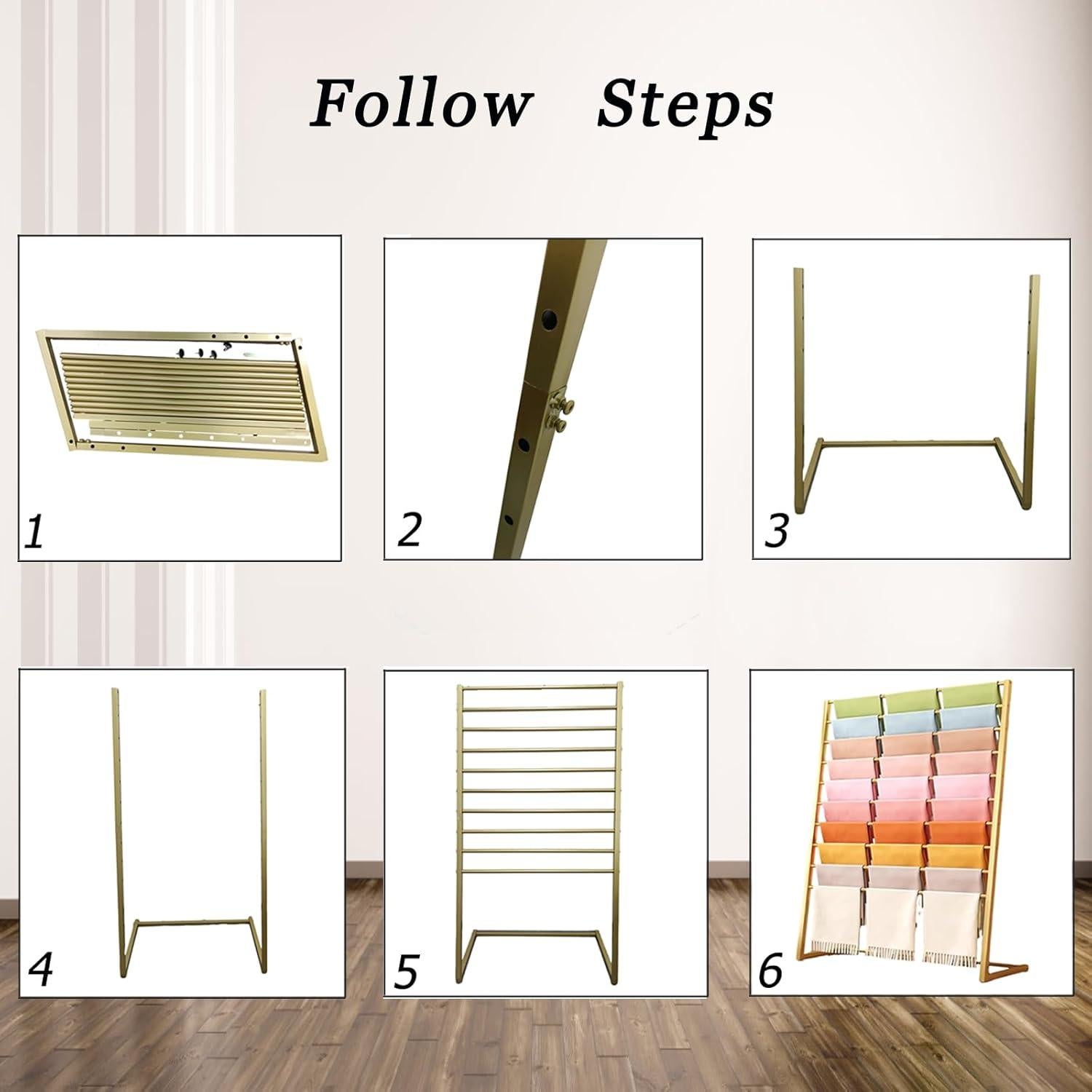 Organizador de Bufandas BIFCIOFH de Metal 10 Niveles Dorado