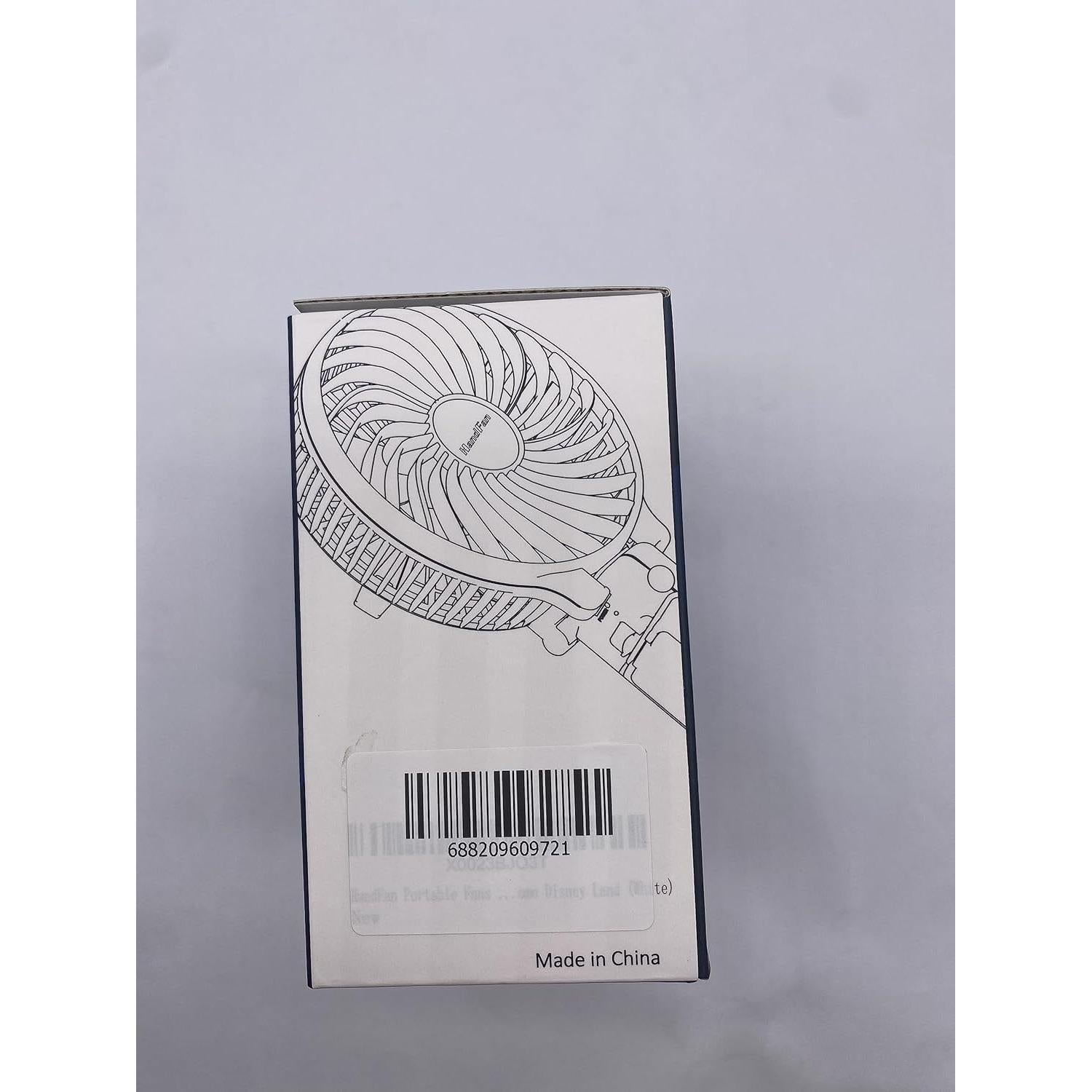 Ventilador de Mano Portátil HandFan 2000mAh Plegable USB Negro/Azul