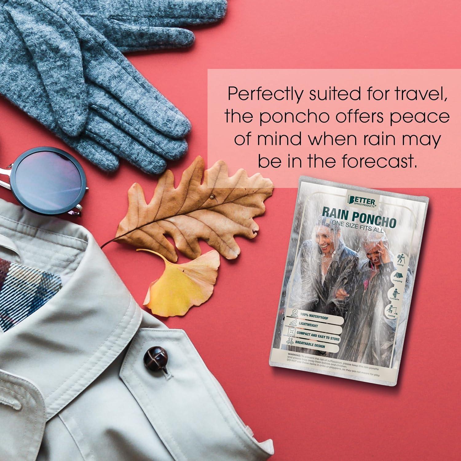 Ponchos de Lluvia Desechables Transparentes 5 Unidades - Impermeables