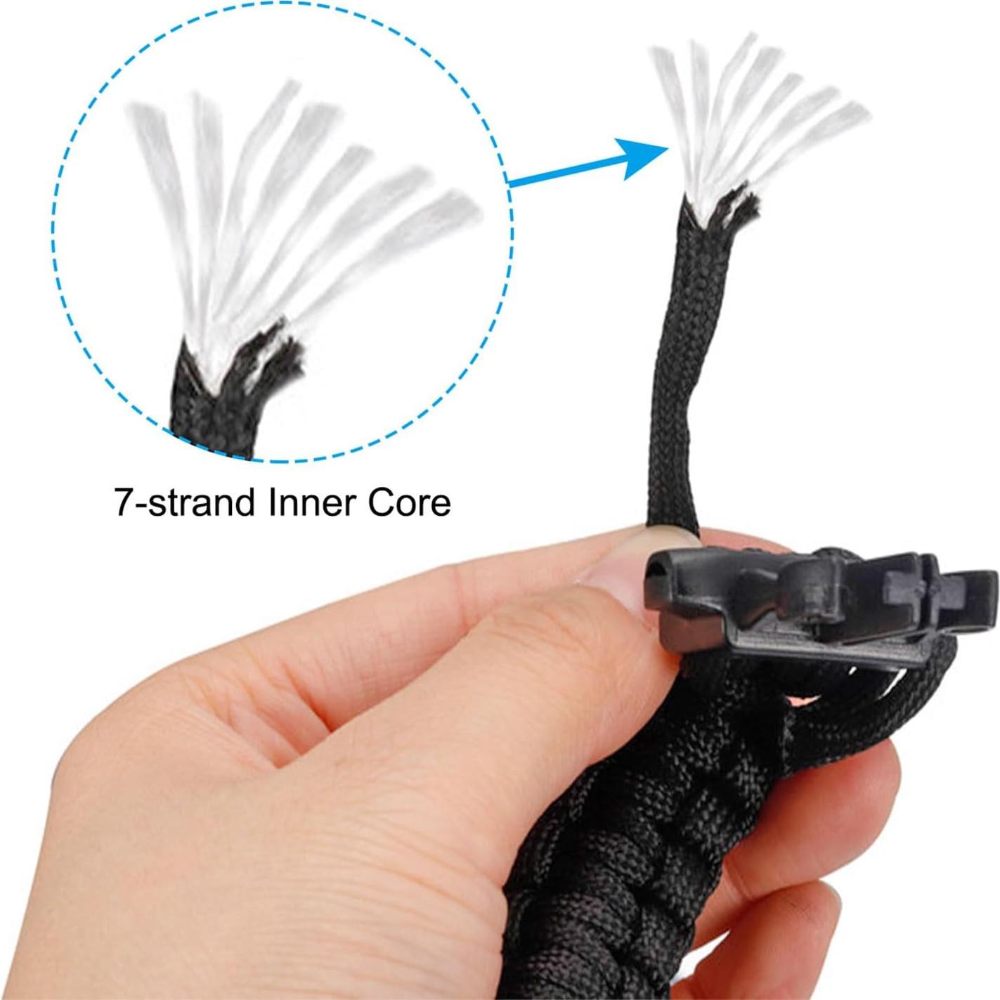 Pulseras de Paracord de Supervivencia PATIKIL - Paquete de 3, Verde Militar