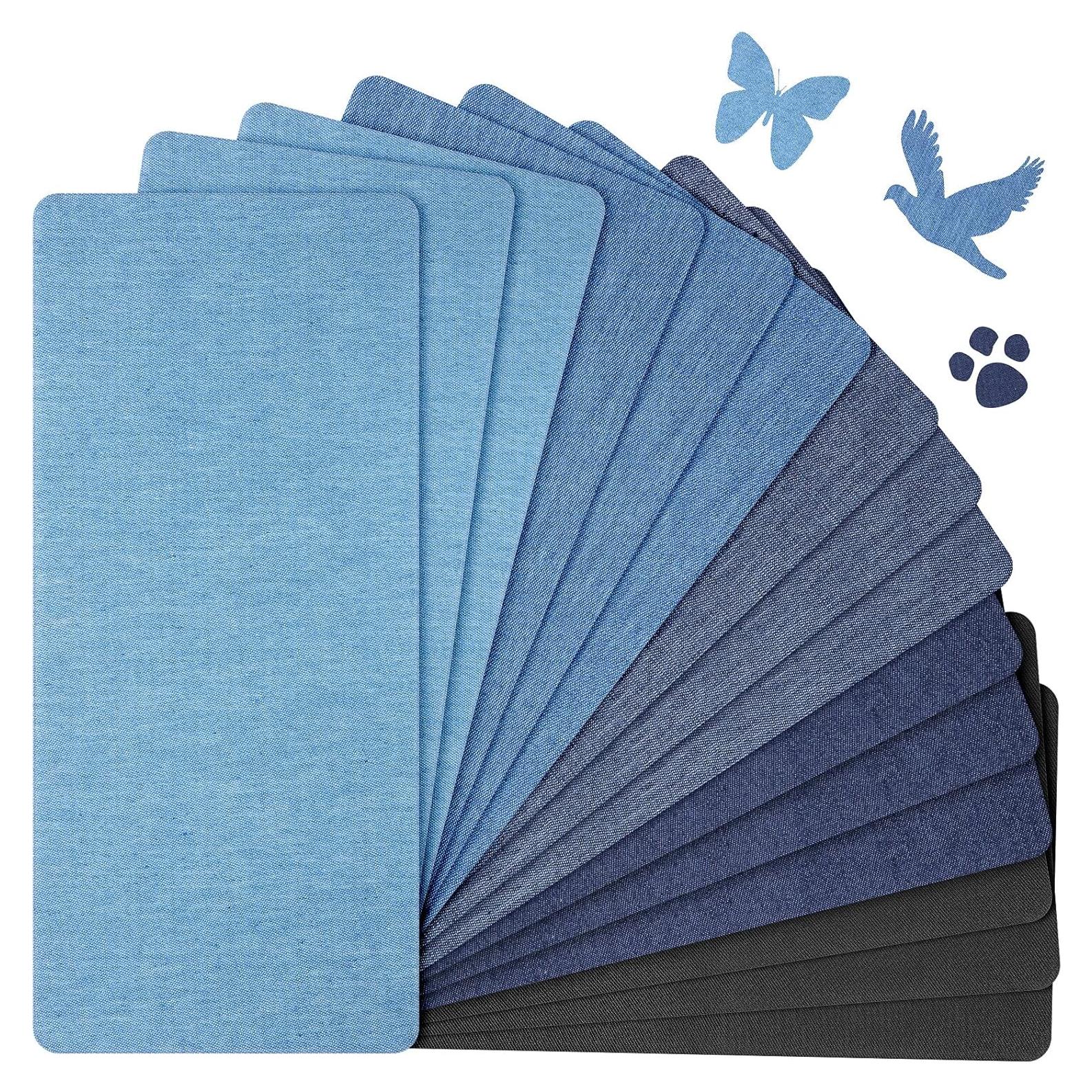 15 Hojas de Parches de Tela Syhood 12.5x27.9cm para Ropa