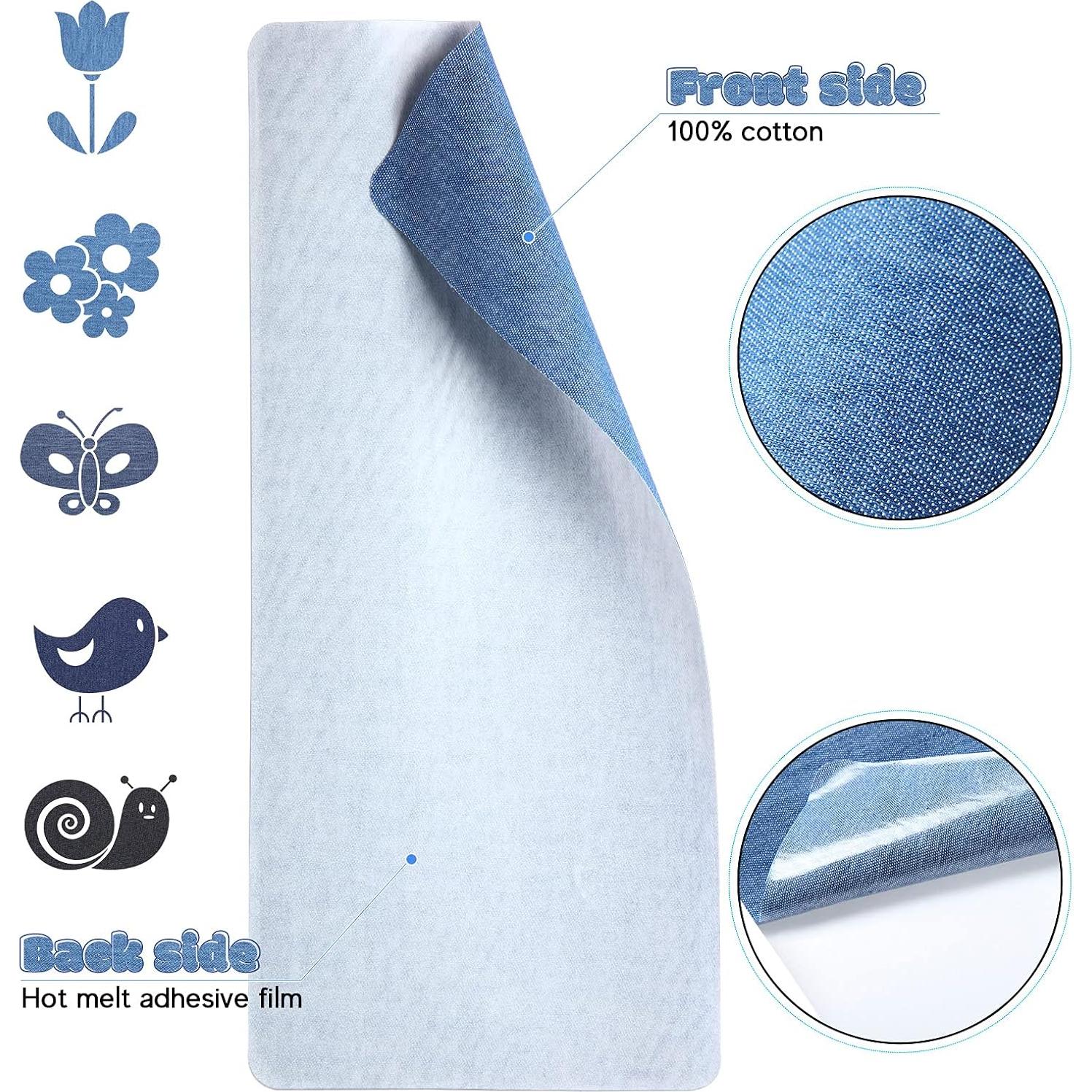 15 Hojas de Parches de Tela Syhood 12.5x27.9cm para Ropa