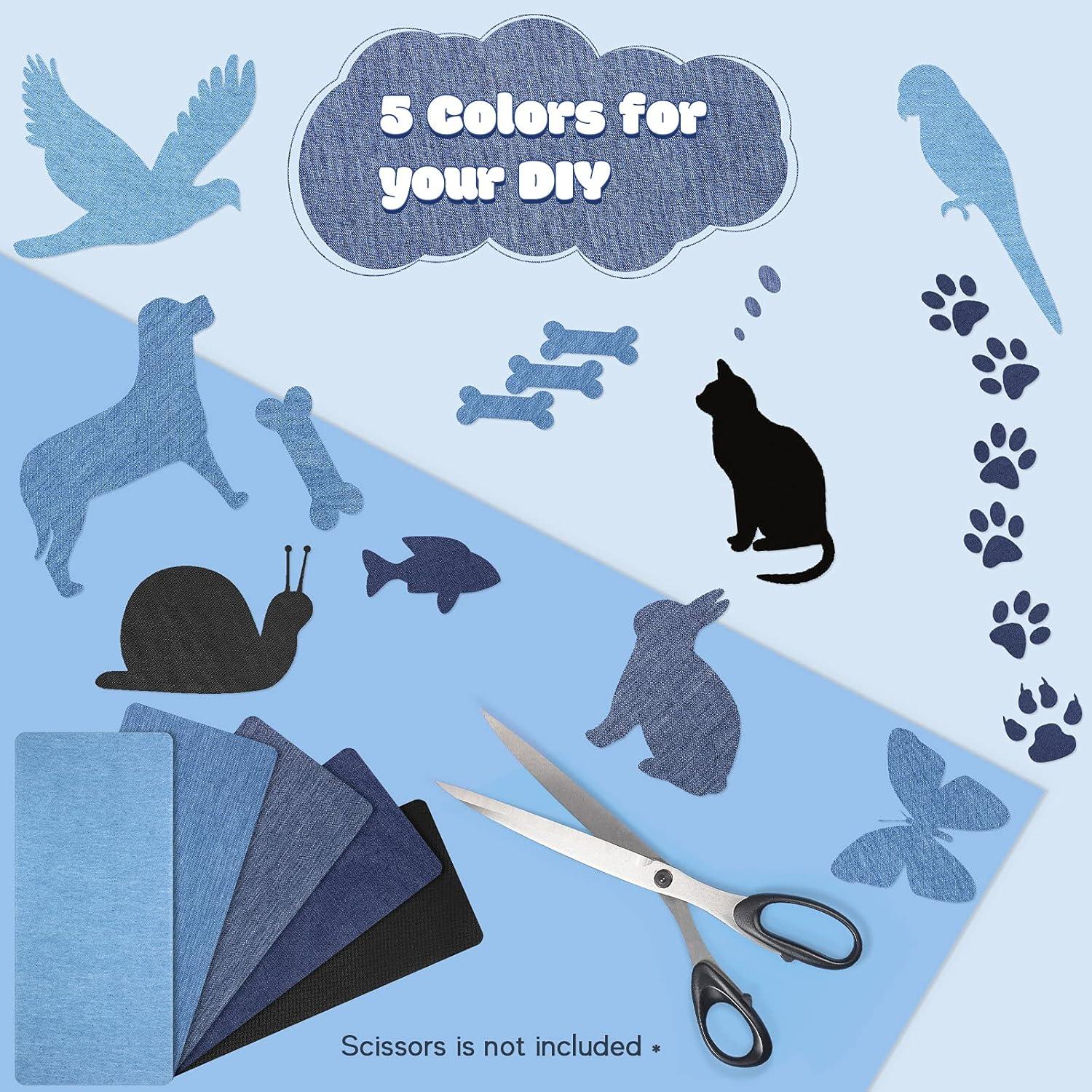 15 Hojas de Parches de Tela Syhood 12.5x27.9cm para Ropa