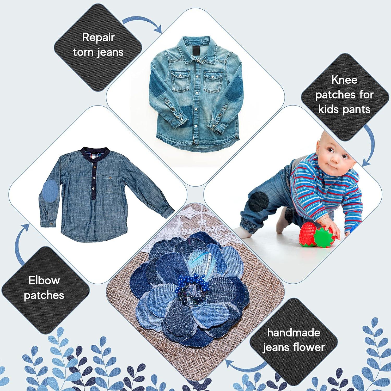 15 Hojas de Parches de Tela Syhood 12.5x27.9cm para Ropa