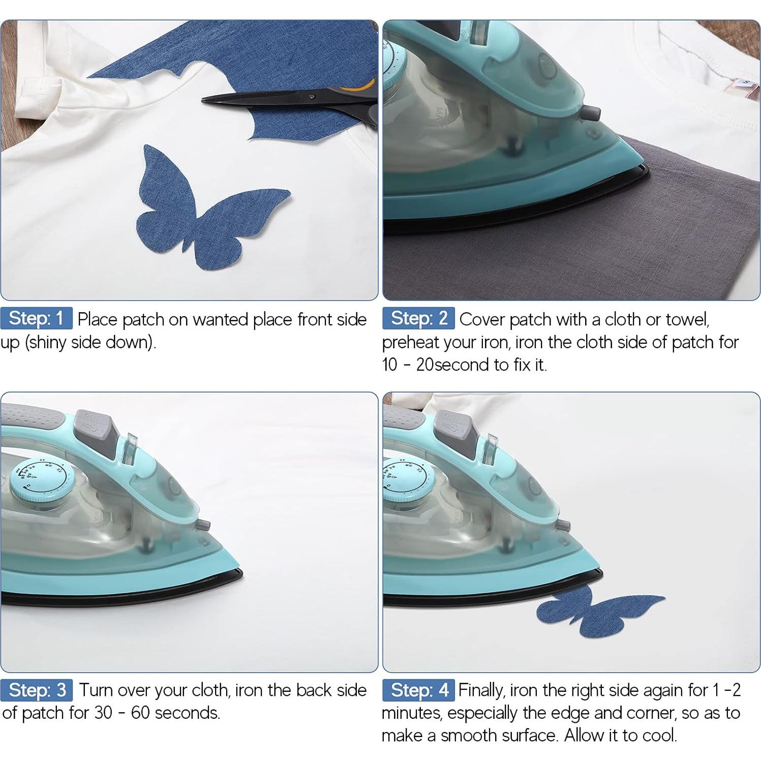 15 Hojas de Parches de Tela Syhood 12.5x27.9cm para Ropa