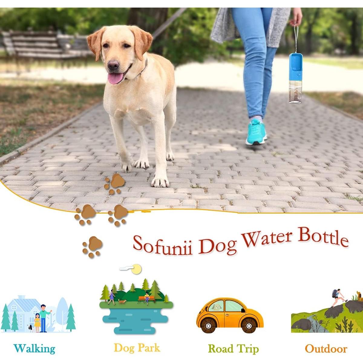 Botella de Agua para Perros Sofunii 450ml a Prueba de Fugas