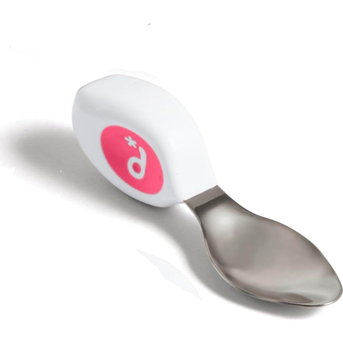 Juego de Cubiertos Doddl para Niños Pequeños - Acero Inoxidable, 3 Piezas, Apto para Lavavajillas, Color Magenta