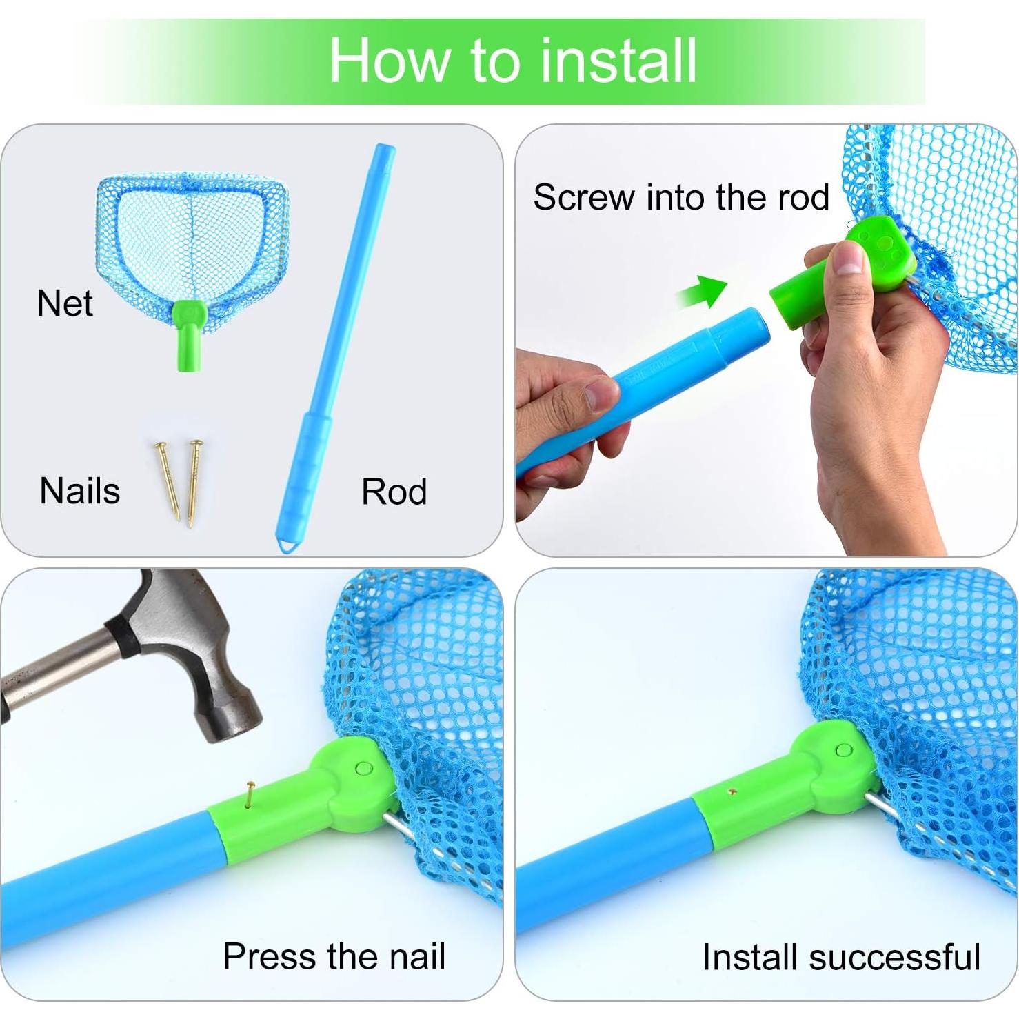 Redes de Mariposas Coopay 2 Piezas Azul Naranja para Pesca