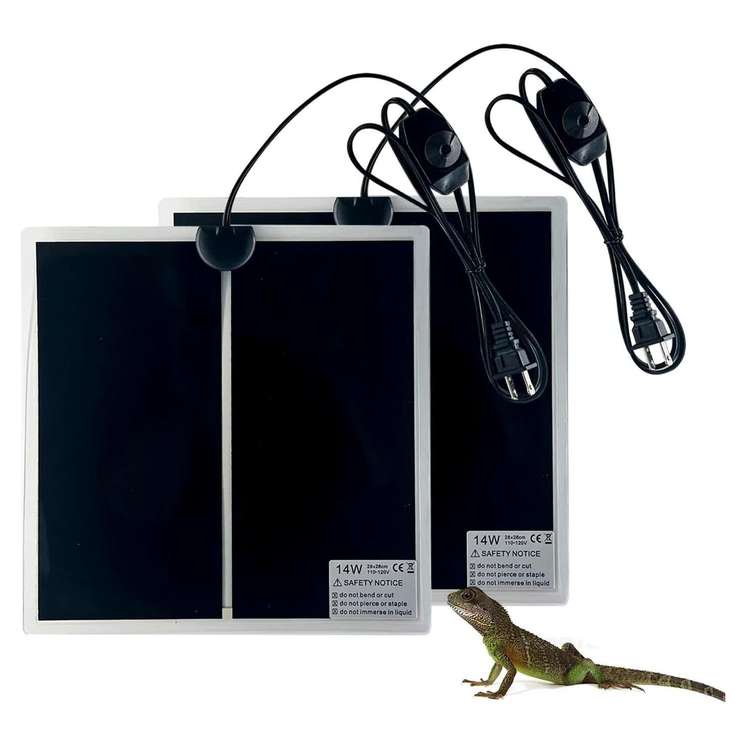 Alfombrilla Térmica para Reptiles FIPASEN 14W 28x28 cm 2PCS