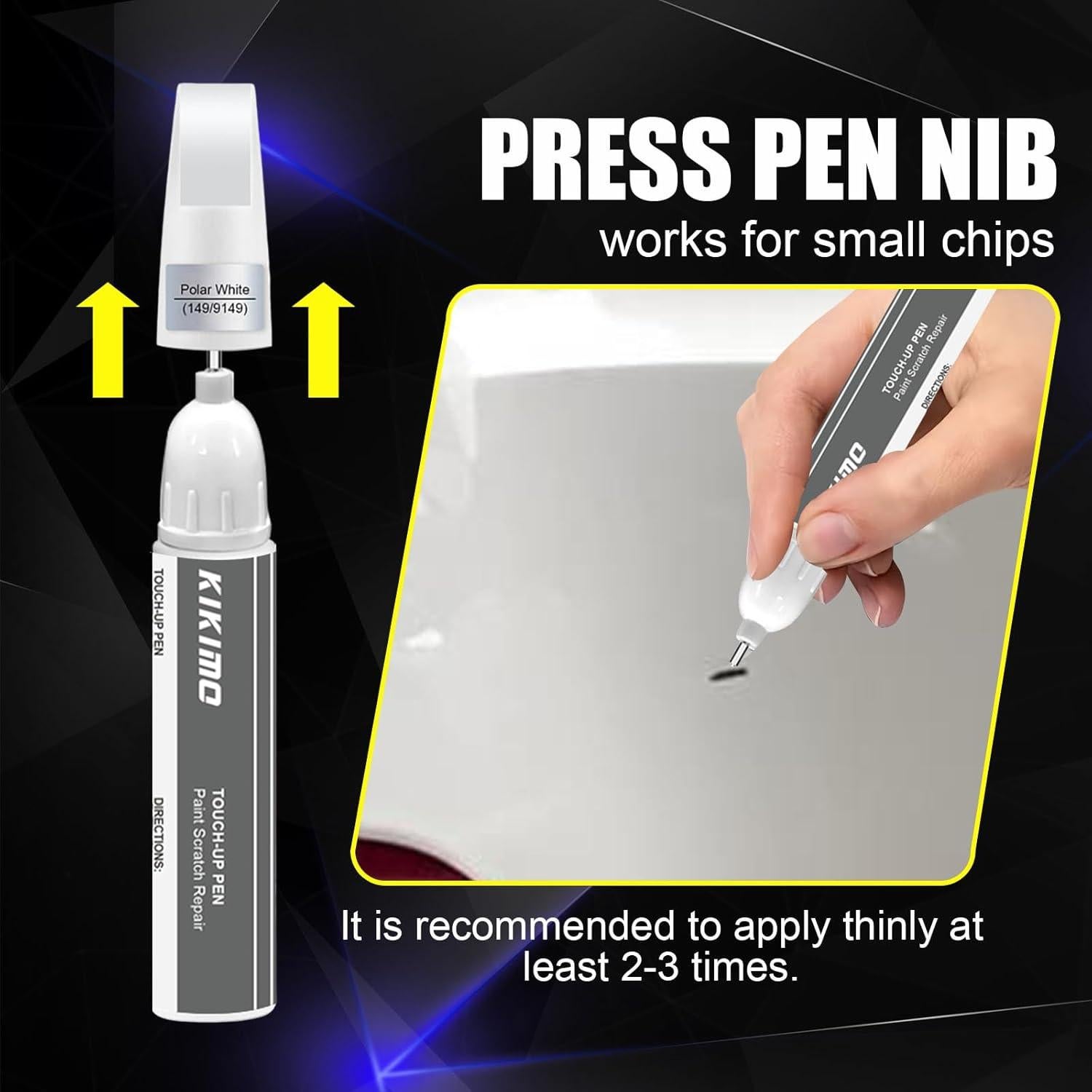 KIKIMO Pintura de Retoque para Mercedes-Benz Negro 12ml