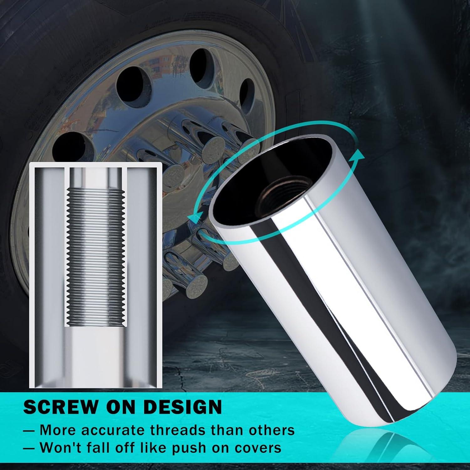 Kit de 45 Cubiertas de Tuercas CheeMuii 33mm Cromadas