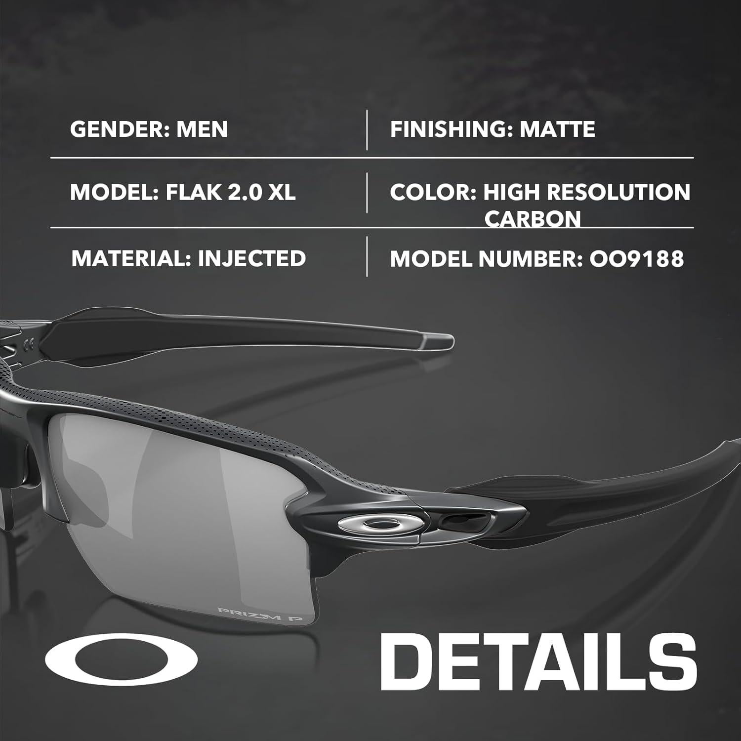 Gafas de Sol Oakley Flak 2.0 XL Carbono Prizm Negro Polarizado