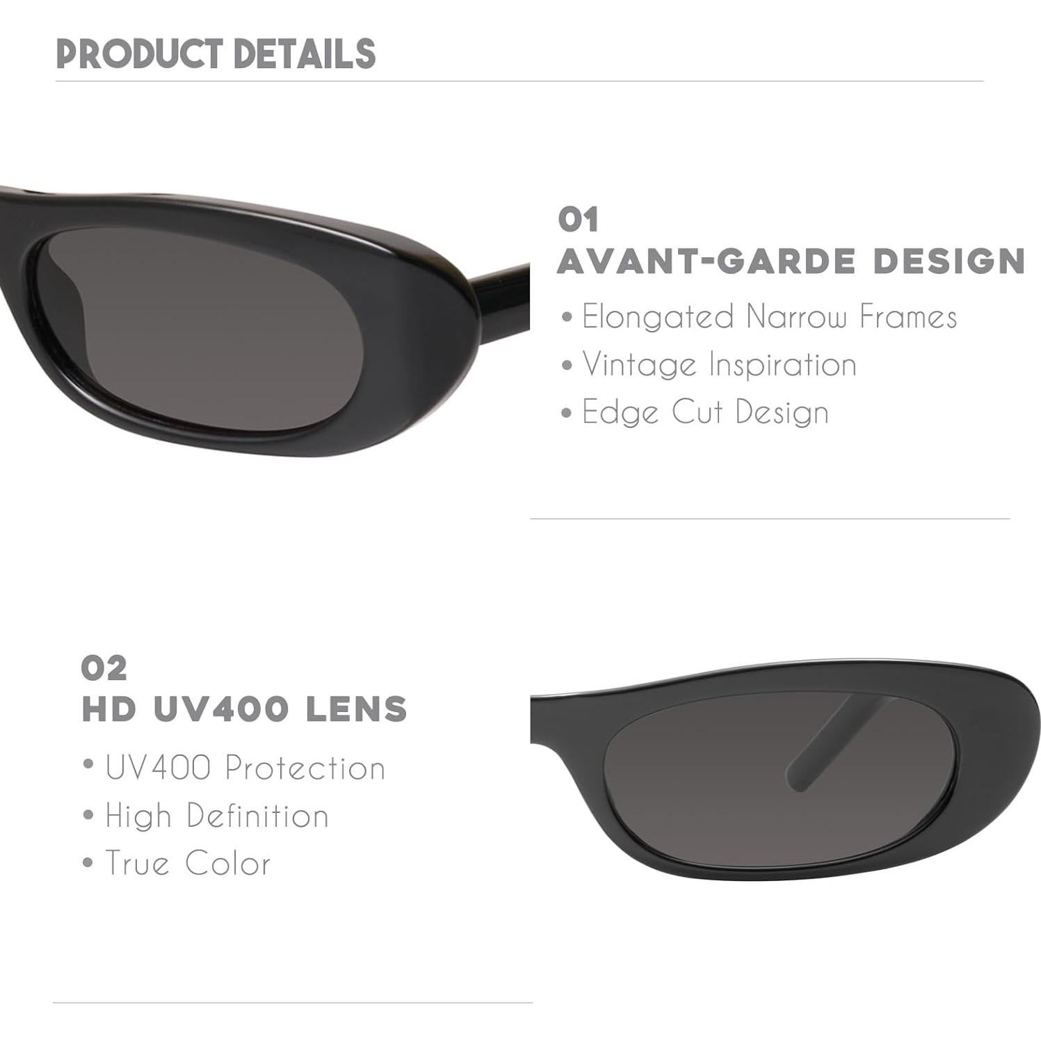 Gafas de sol Mosanana MS52357 ojo de gato UV400 para mujeres