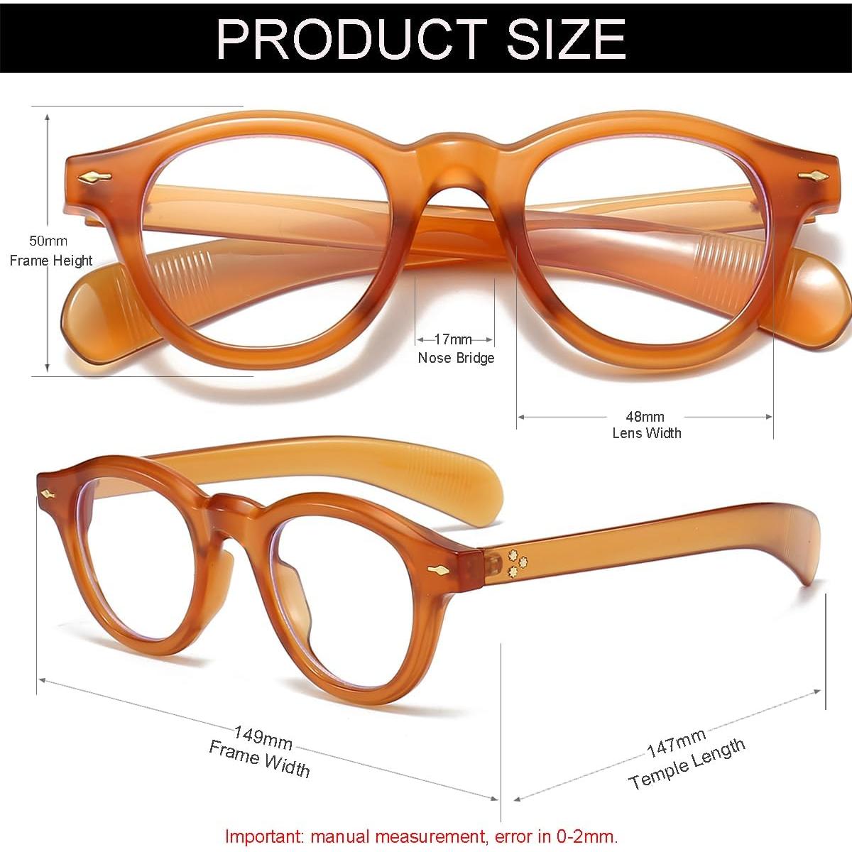 Gafas de Luz Azul NIDOVIX Redondas Unisex sin Prescripción