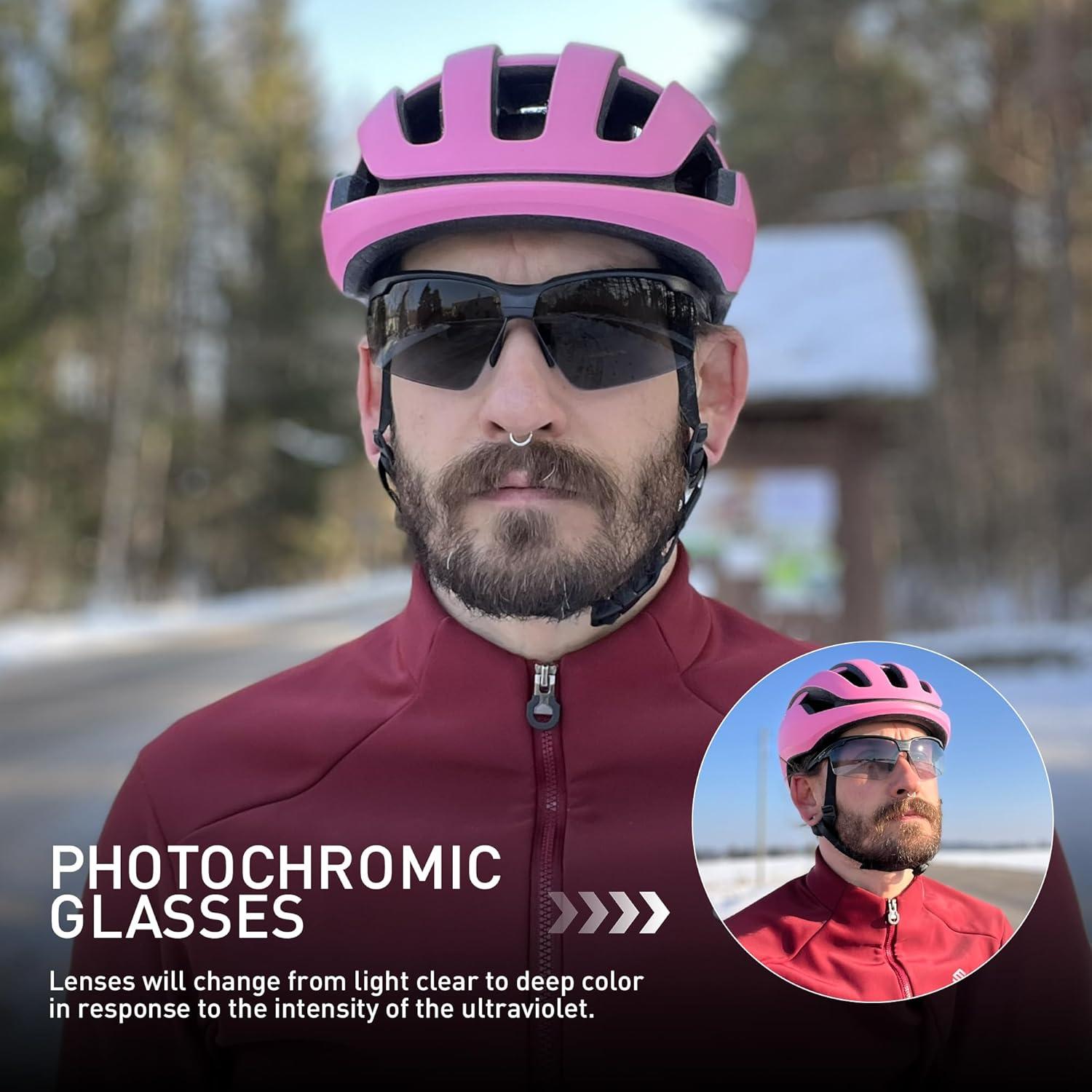 Gafas de sol fotocromáticas SCVCN UV400 para deporte unisex