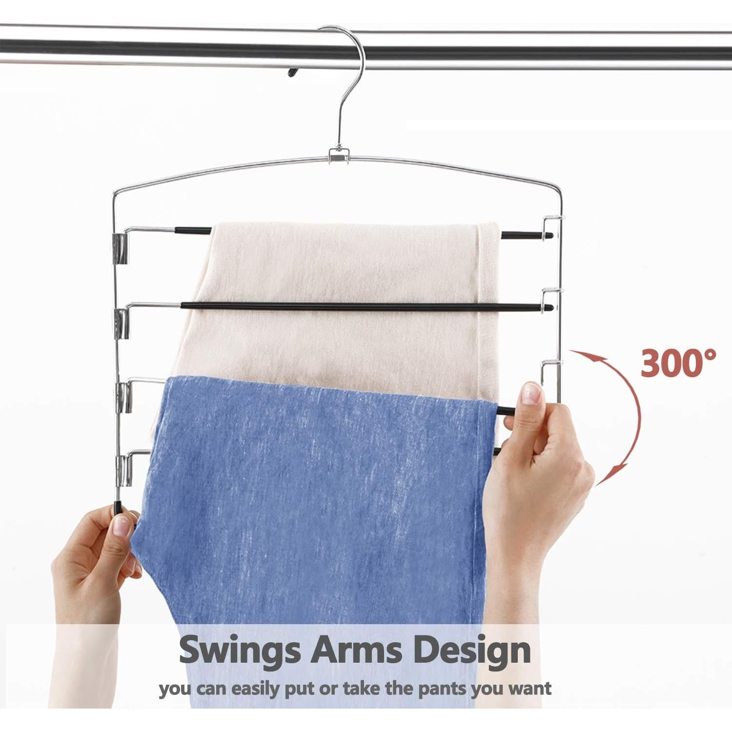 Perchas Antideslizantes FeeraHozer Paquete de 3 para Pantalones