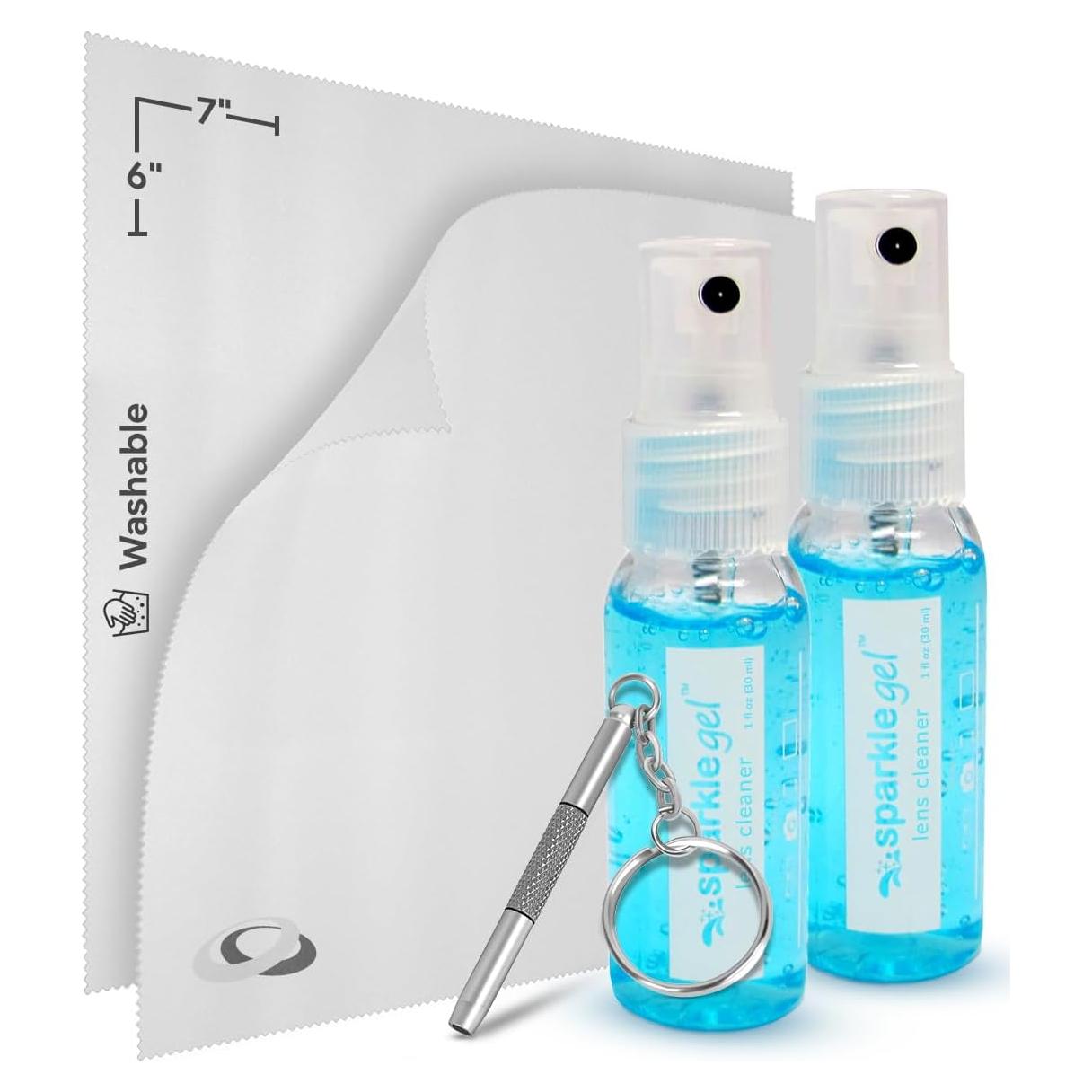 Kit de limpieza de gafas OPTIPAK 2x30ml + paños + destornillador