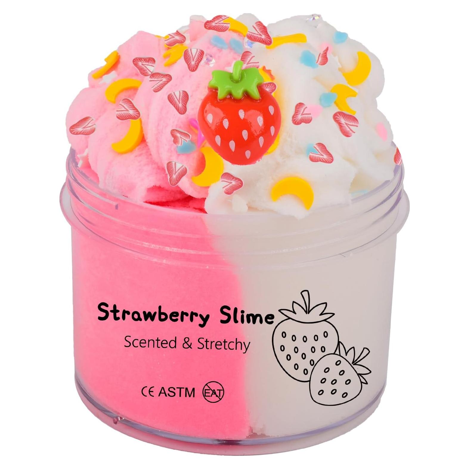 Slime de Nube Fumeetplax 200ml Aroma Fresa No Pegajoso