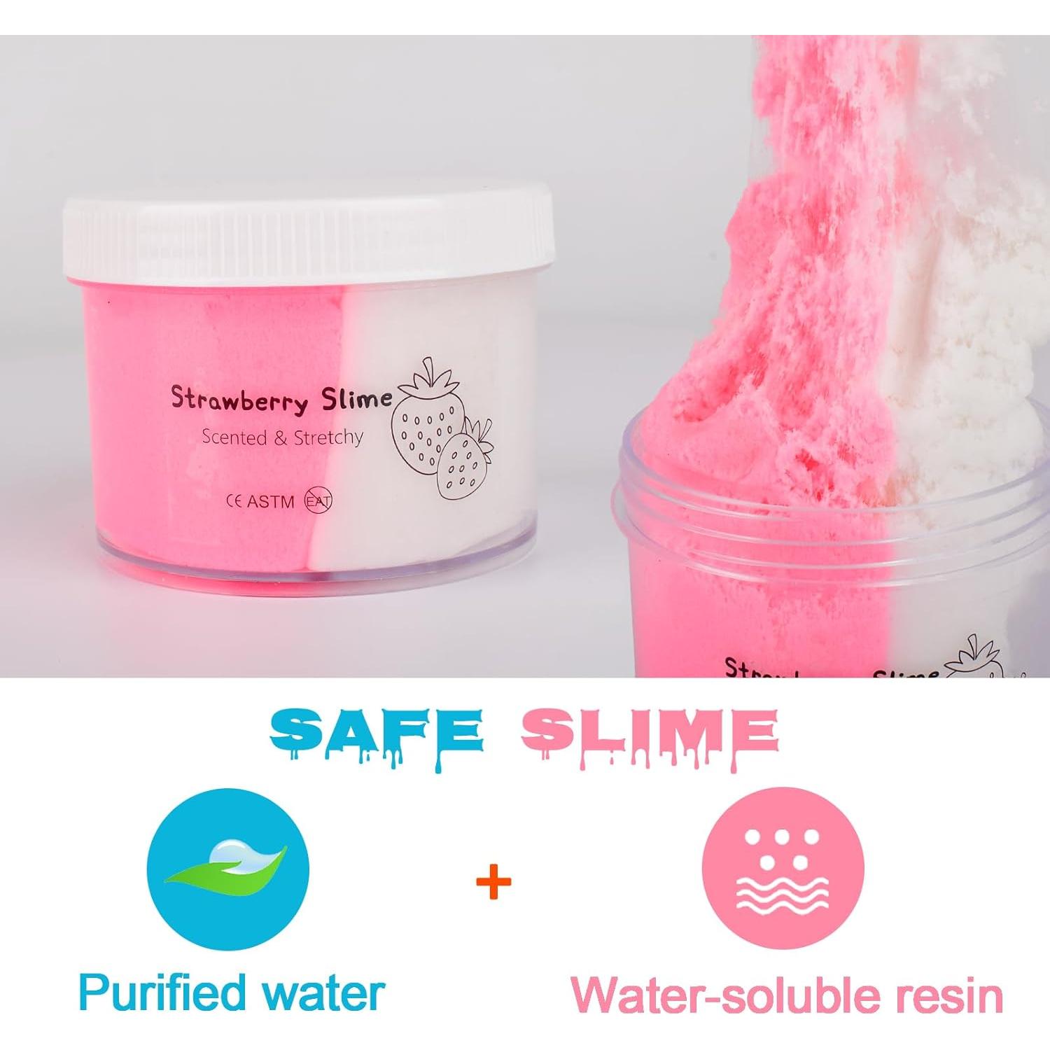 Slime de Nube Fumeetplax 200ml Aroma Fresa No Pegajoso