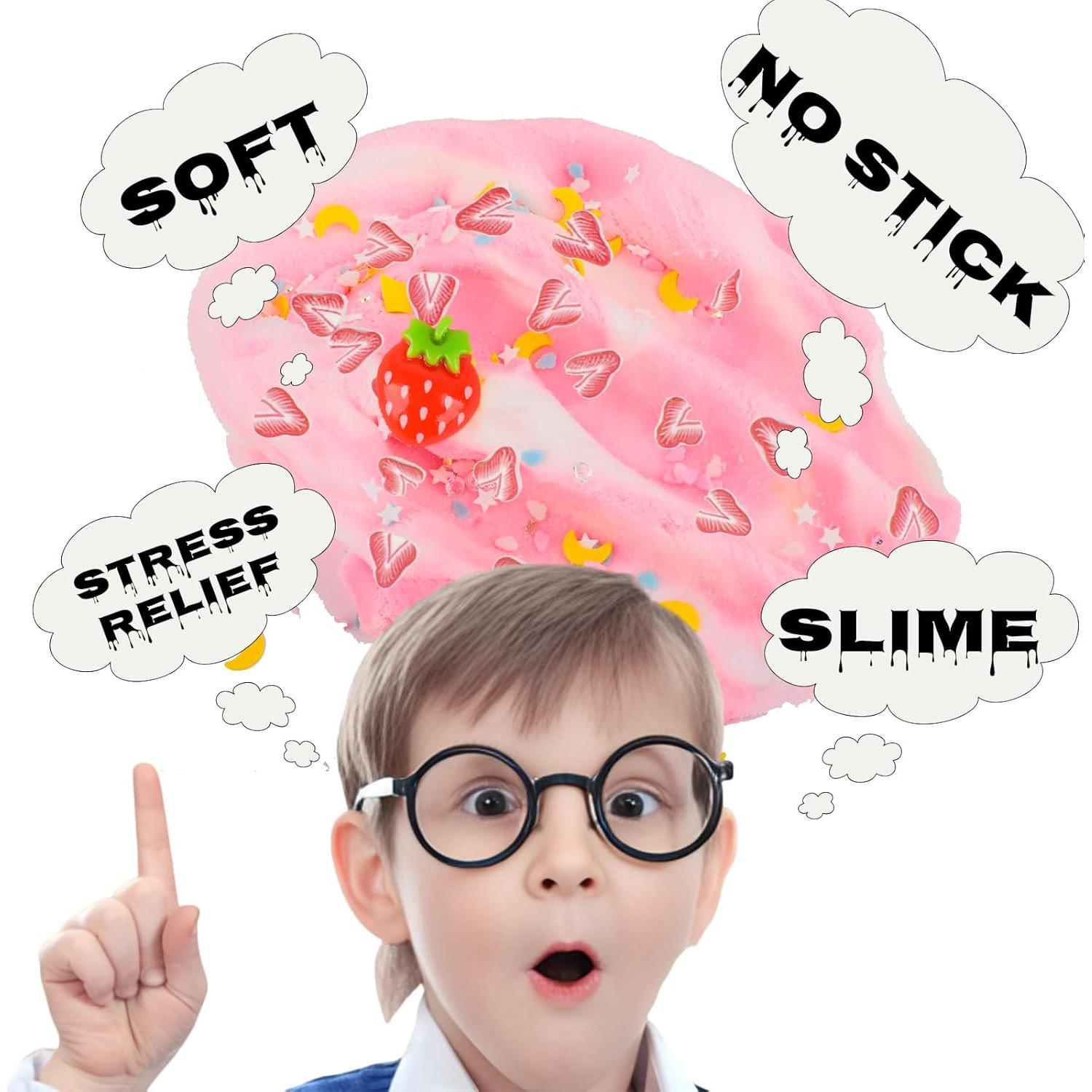 Slime de Nube Fumeetplax 200ml Aroma Fresa No Pegajoso