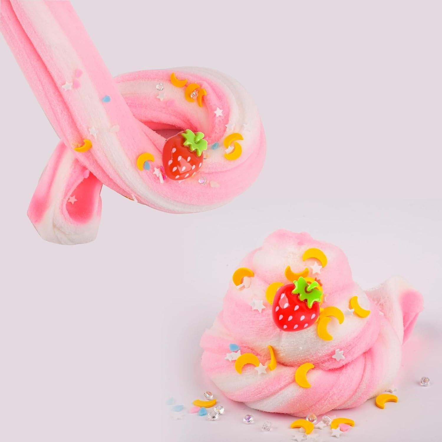 Slime de Nube Fumeetplax 200ml Aroma Fresa No Pegajoso