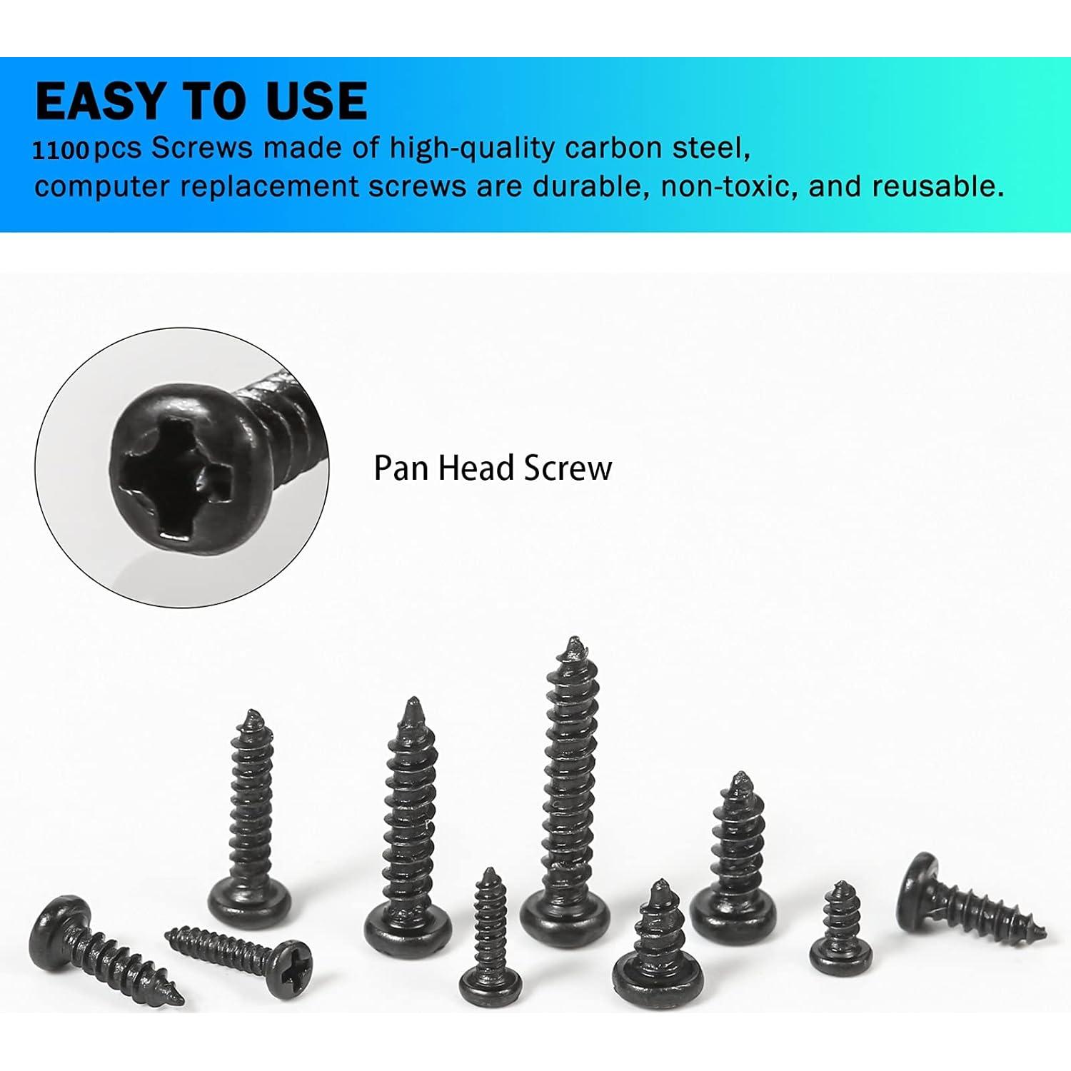 Kit de Tornillos MEIYYJ 1100 Piezas para Laptop M1.2 a M2