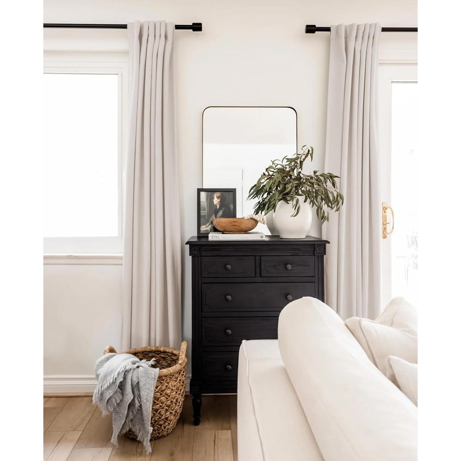 Cortinas Opacas INOVADAY 127x160 cm 2 Paneles Lino Crema