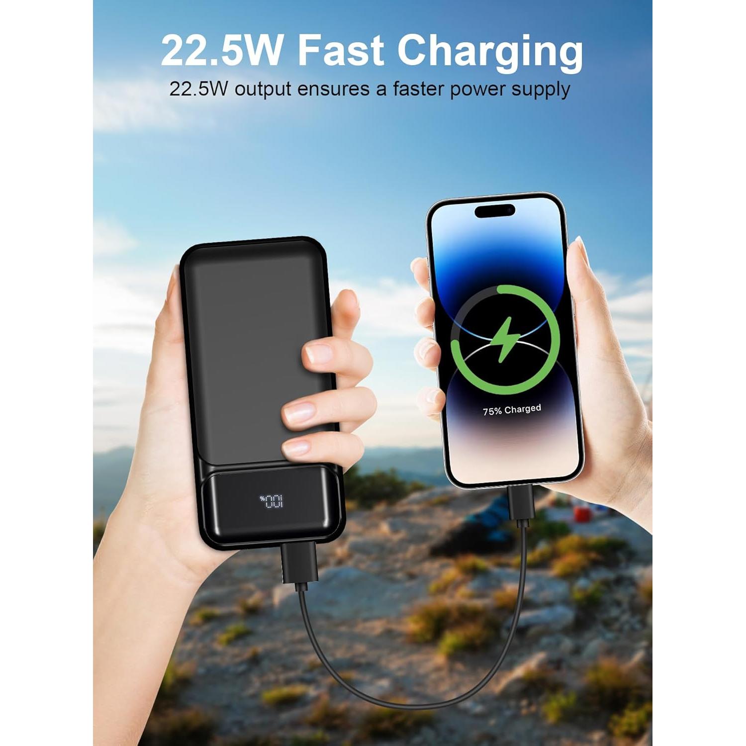 Cargador Portátil Power Bank 49800mAh 22.5W 3 Cables Integrados