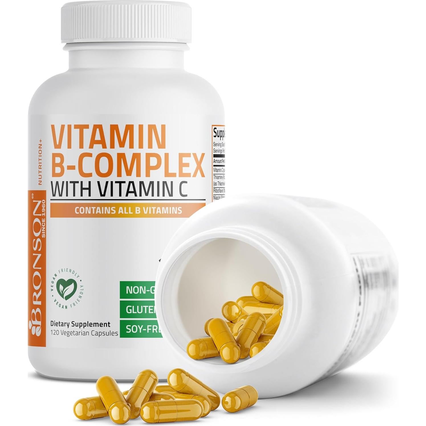 Complejo de Vitaminas B y C Bronson - 120 Cápsulas Vegetarianas