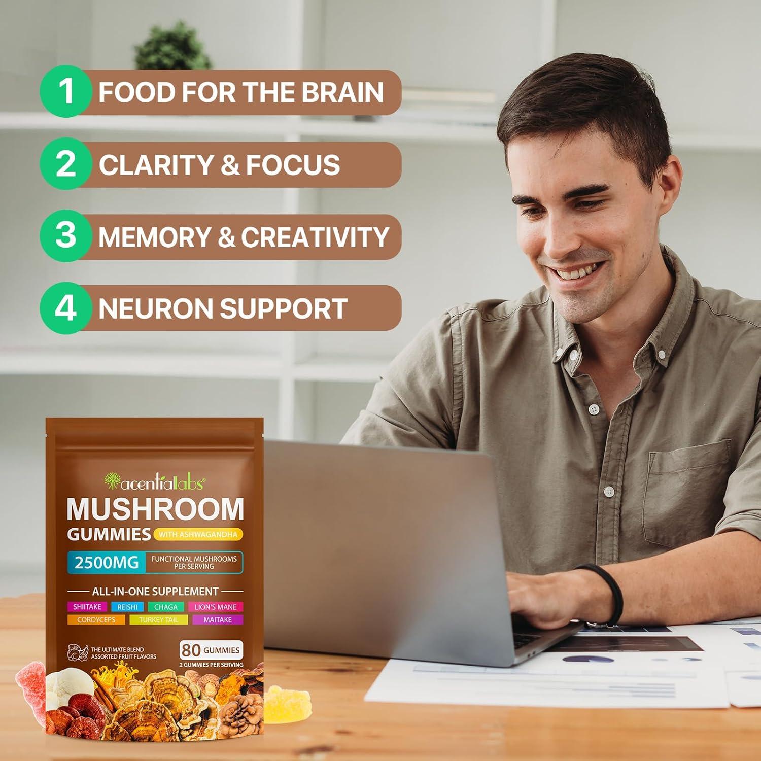 Gominolas de Hongo Melena de León Orgánico Newseel - 80 Unidades