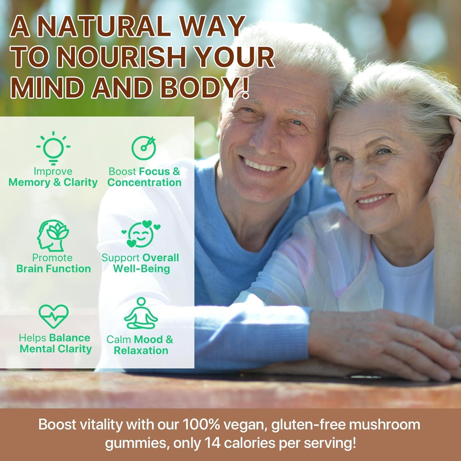 Gominolas de Hongo Melena de León Orgánico Newseel - 80 Unidades