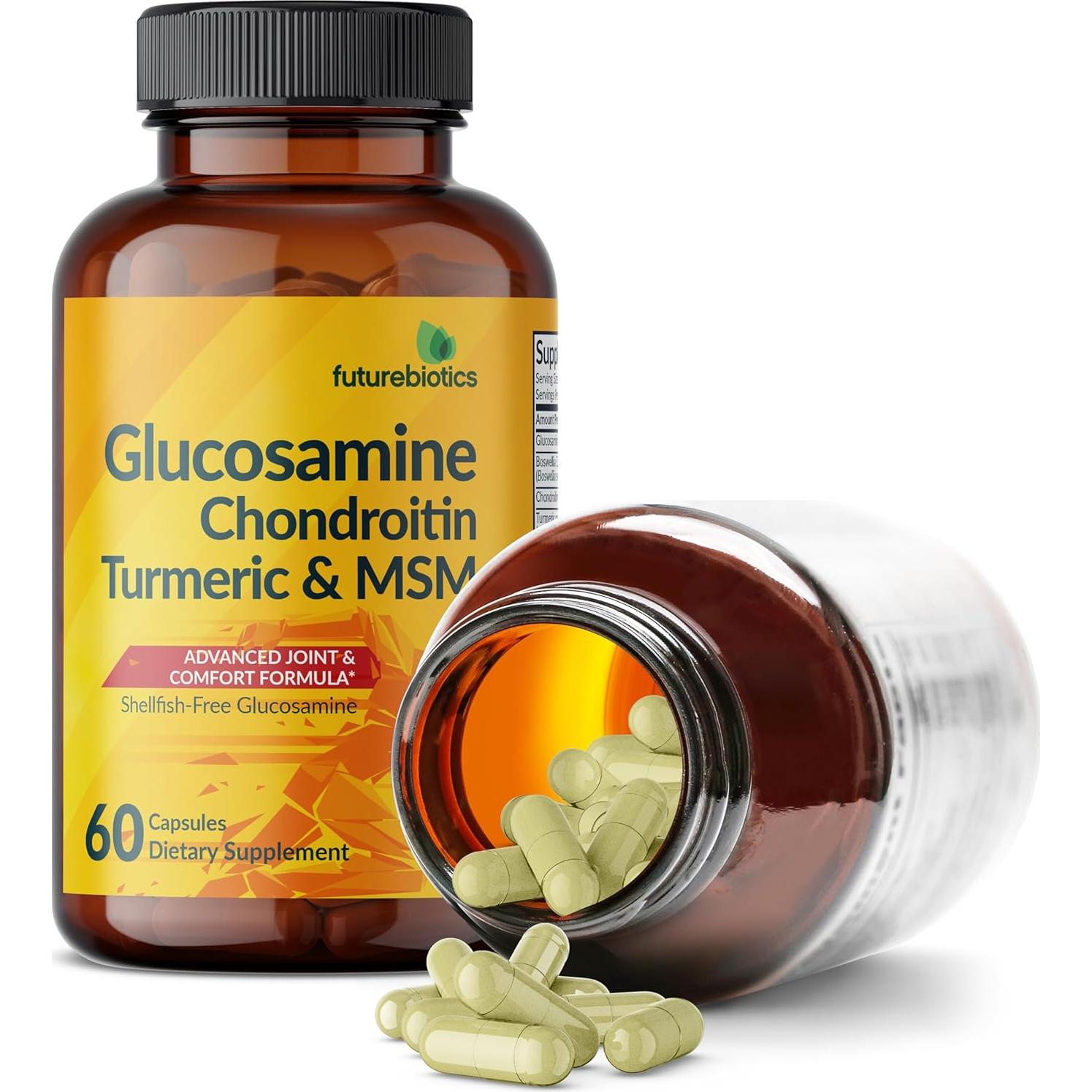 Fórmula Avanzada de Glucosamina y Condroitina Futurebiotics 60 Cápsulas