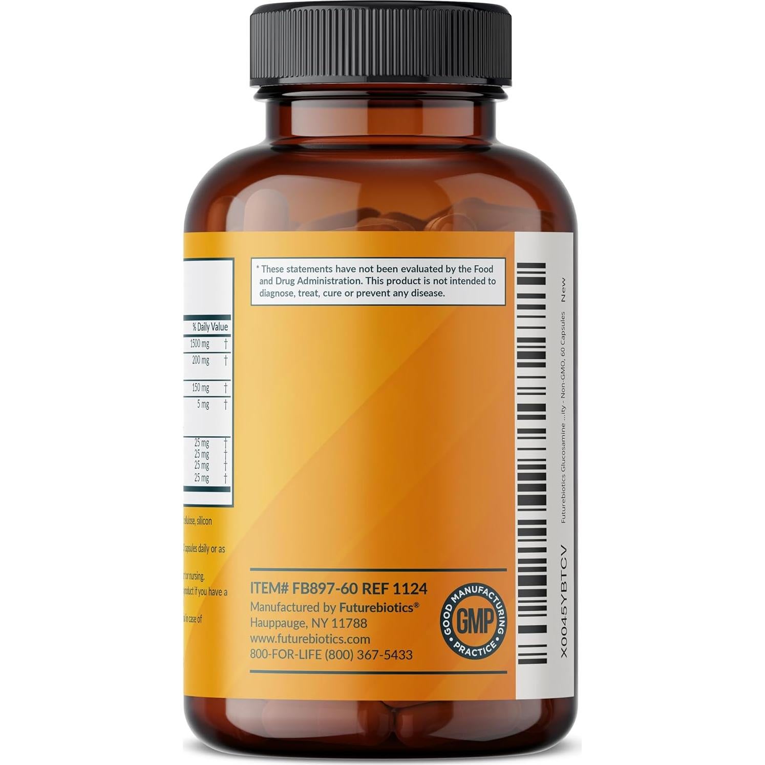 Fórmula Avanzada de Glucosamina y Condroitina Futurebiotics 60 Cápsulas