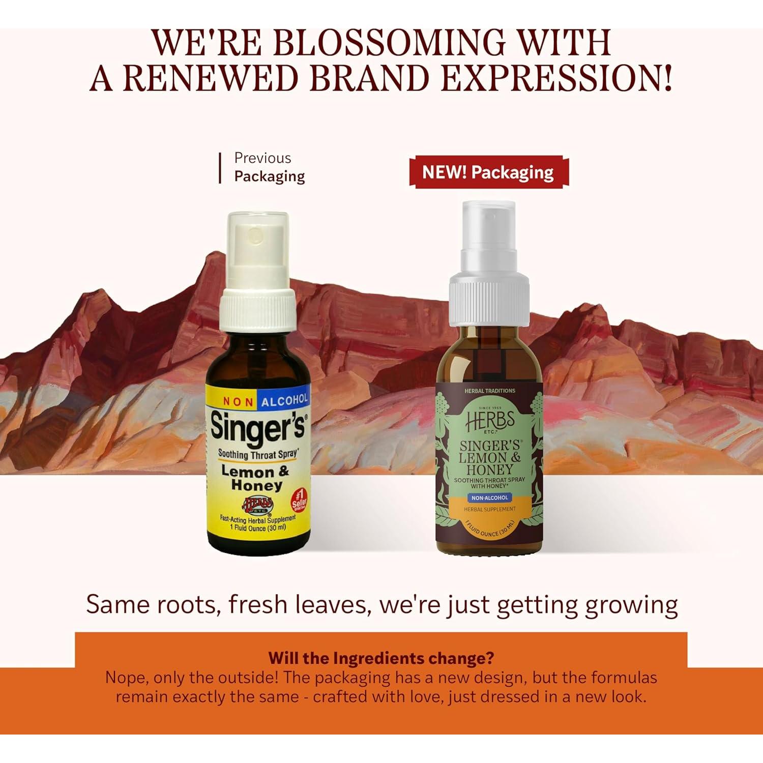 Spray Herbal para Garganta Herbs Etc. Limón y Miel 75 Porciones