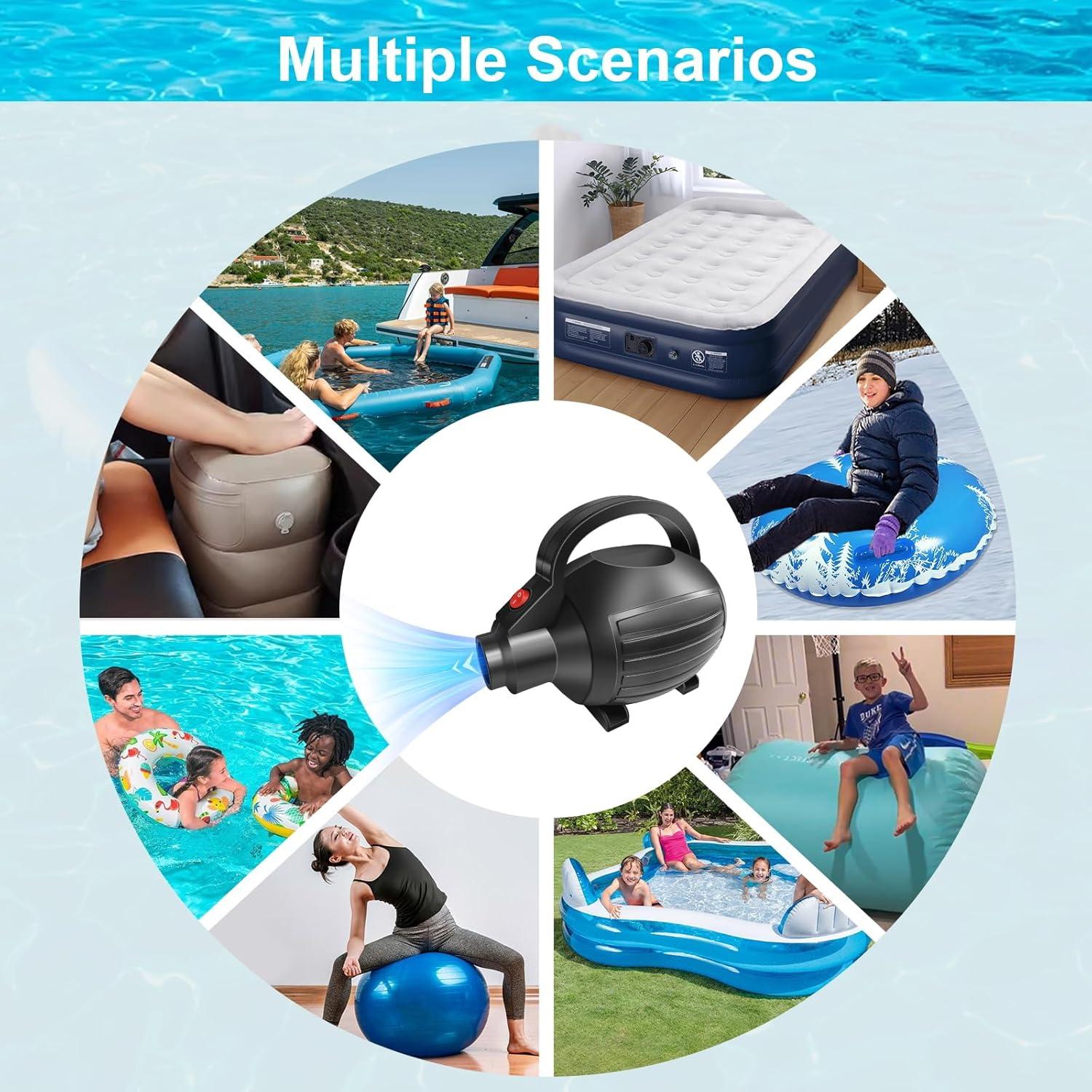 Bomba de Aire Eléctrica VOFiTNY 600W Inflar/Desinflar Rápido