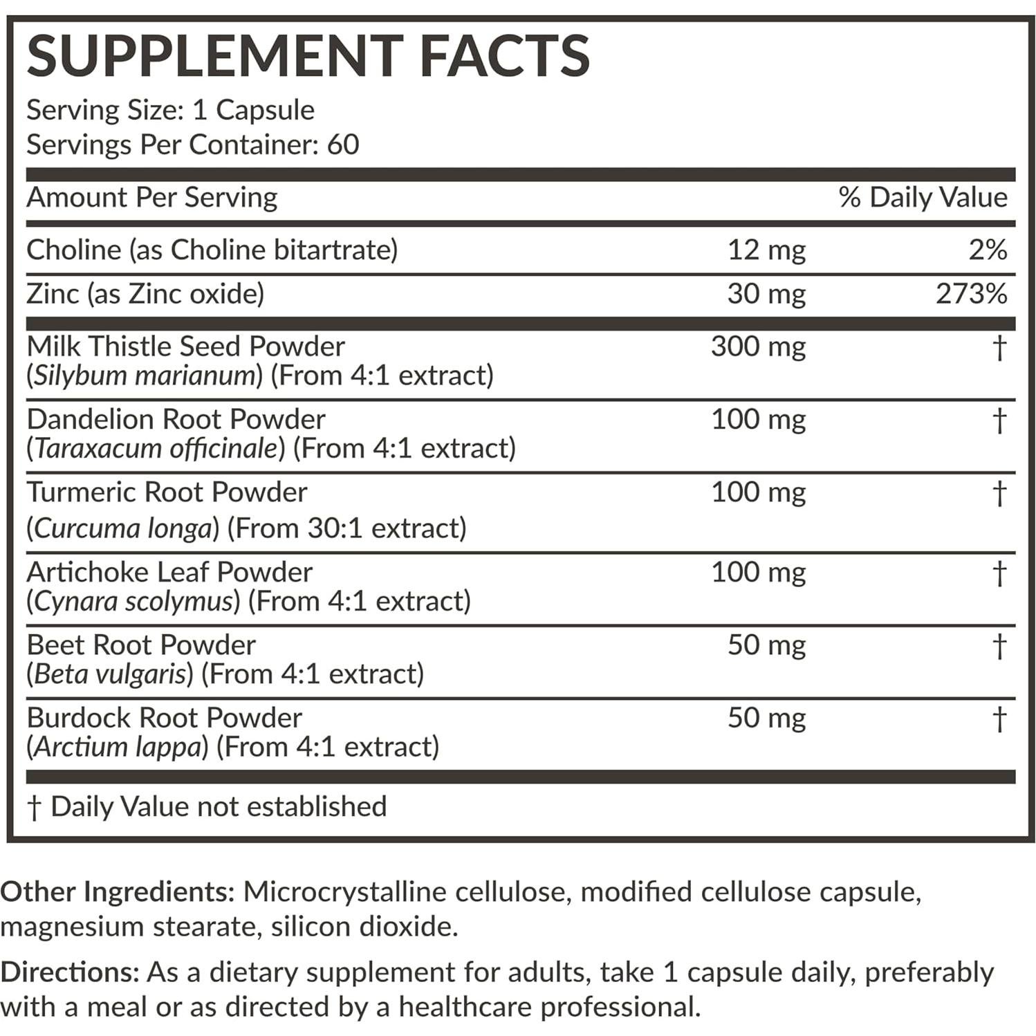 Fórmula Detox Hepática Futurebiotics 60 Cápsulas Vegetarianas