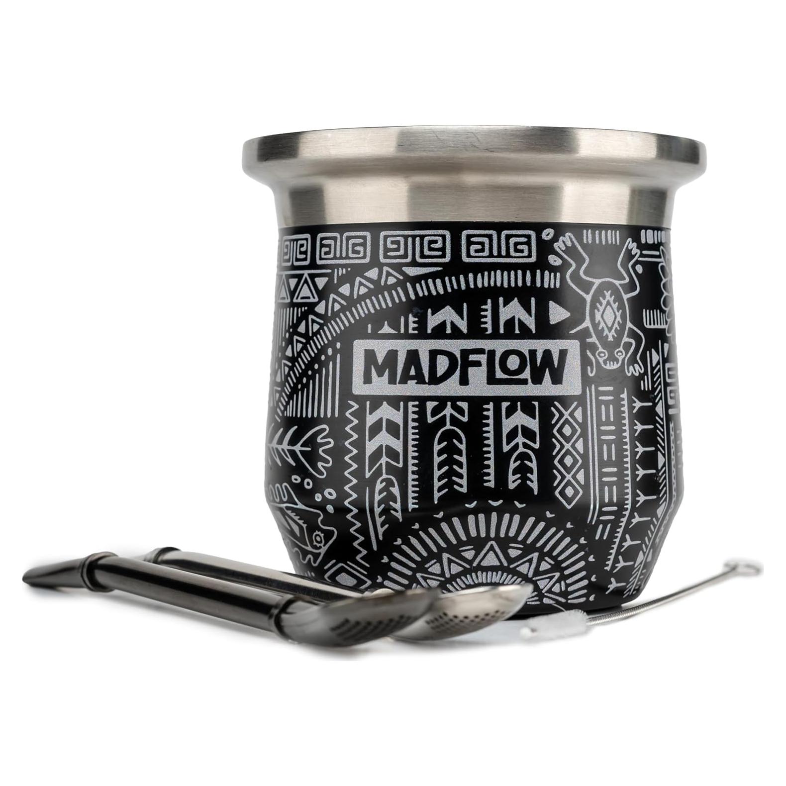 Taza de Yerba Mate MADFLOW Acero Inoxidable 220g Doble Pared