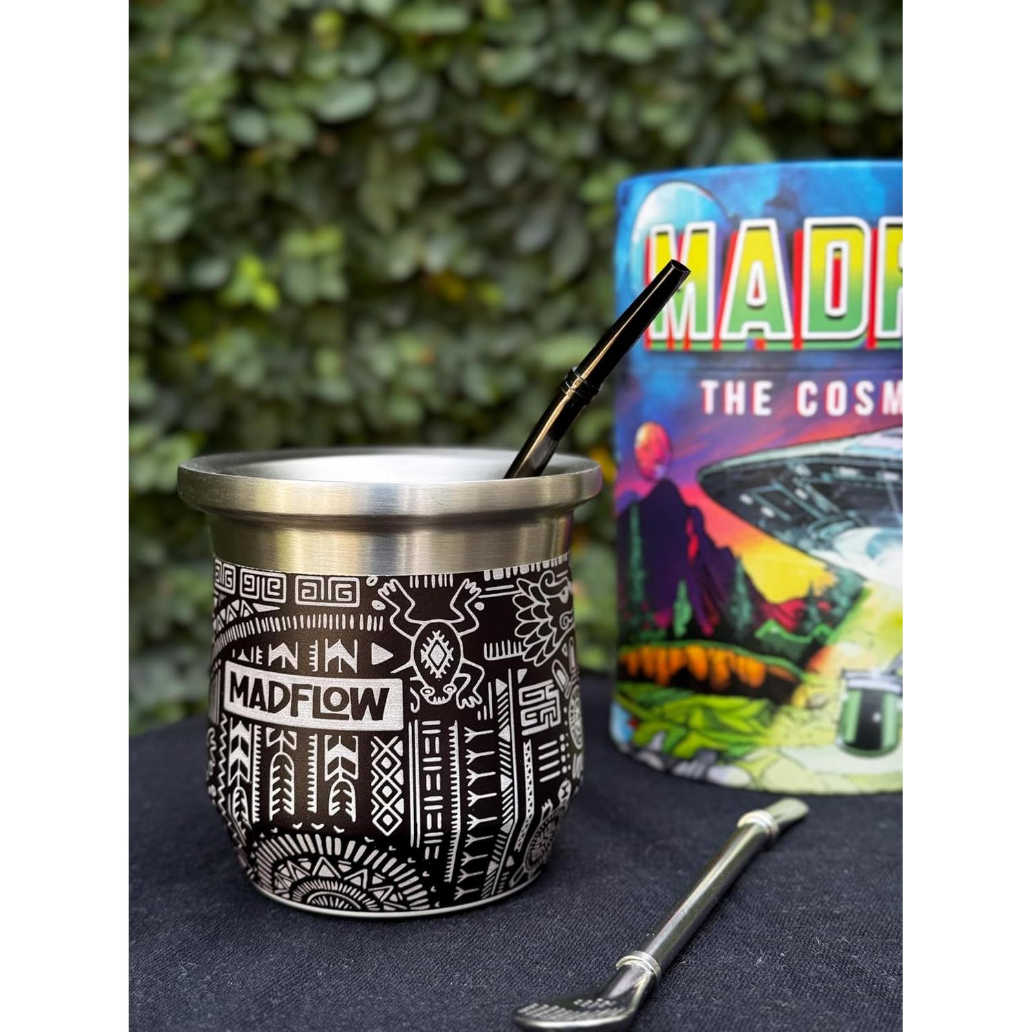 Taza de Yerba Mate MADFLOW Acero Inoxidable 220g Doble Pared